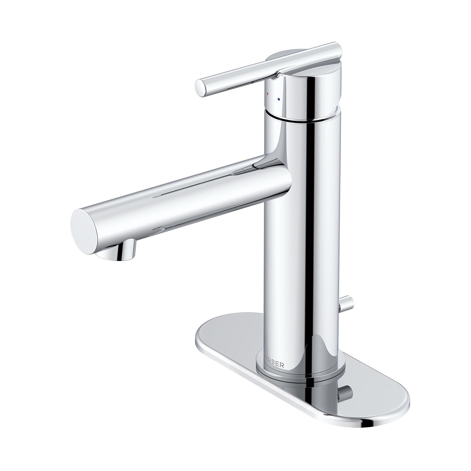 Parma® Single Handle Bathroom Faucet Straight Spout with Metal Pop-Up Drain