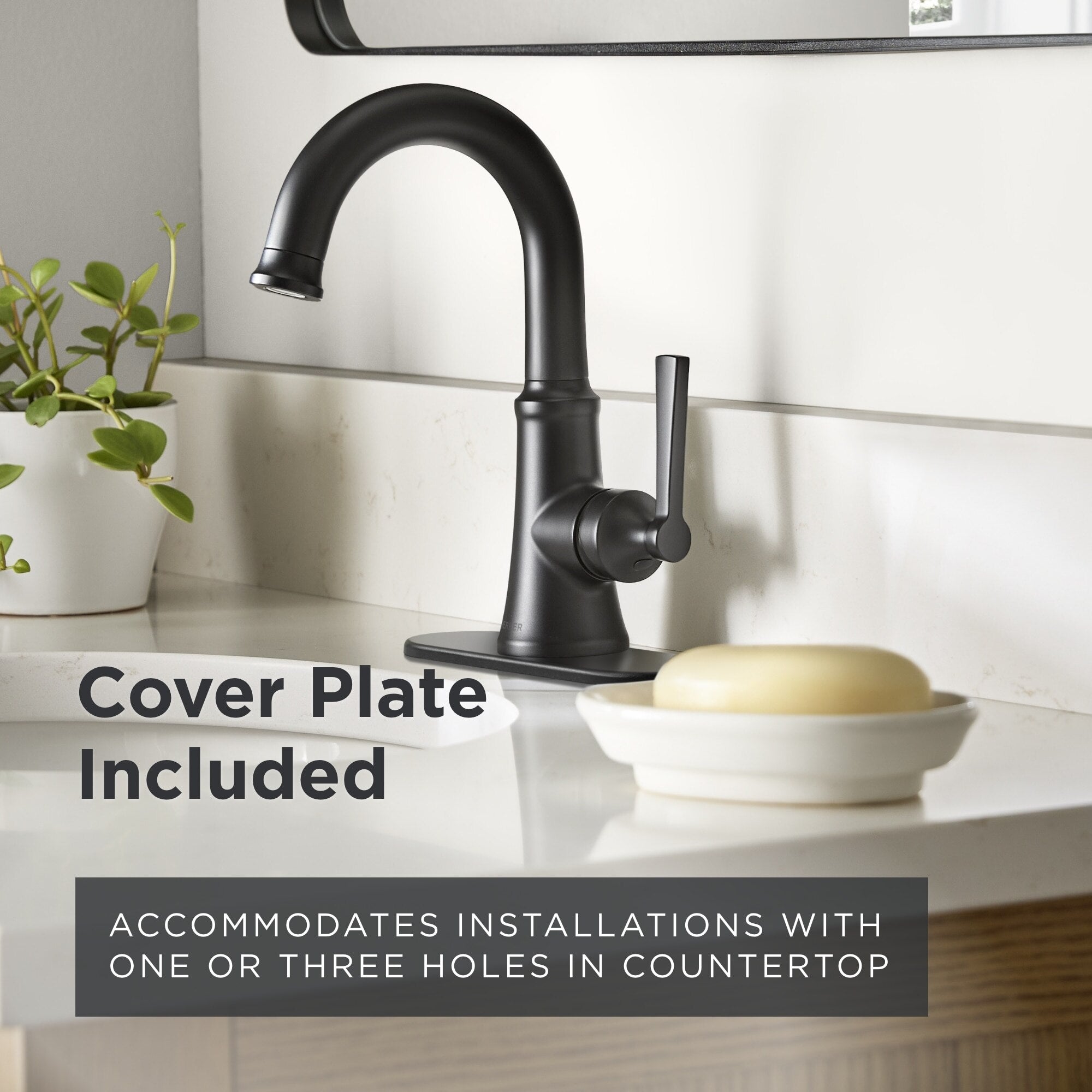 Gerber Northerly™ Single Handle Side Control Bathroom Faucet with 50/50 Touch-Down Drain