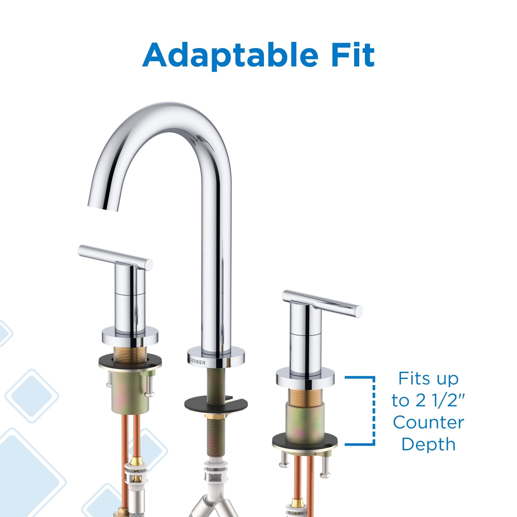 Parma® Two Handle Widespread Bathroom Faucet with Metal Touch-Down Drain