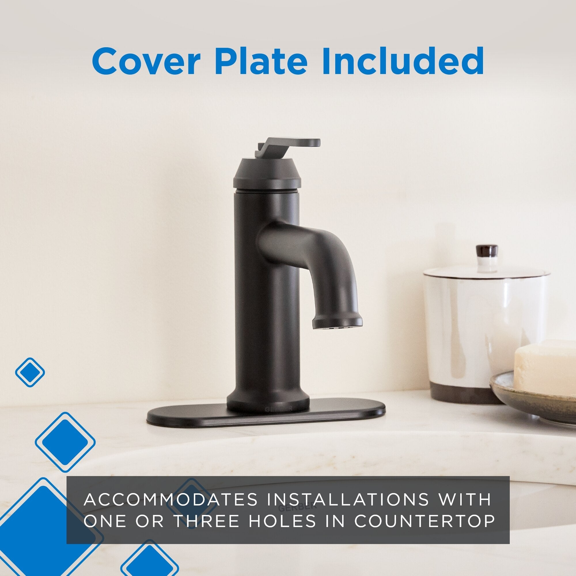 Kinzie® Single Handle Bathroom Faucet with Metal Touch-Down Drain