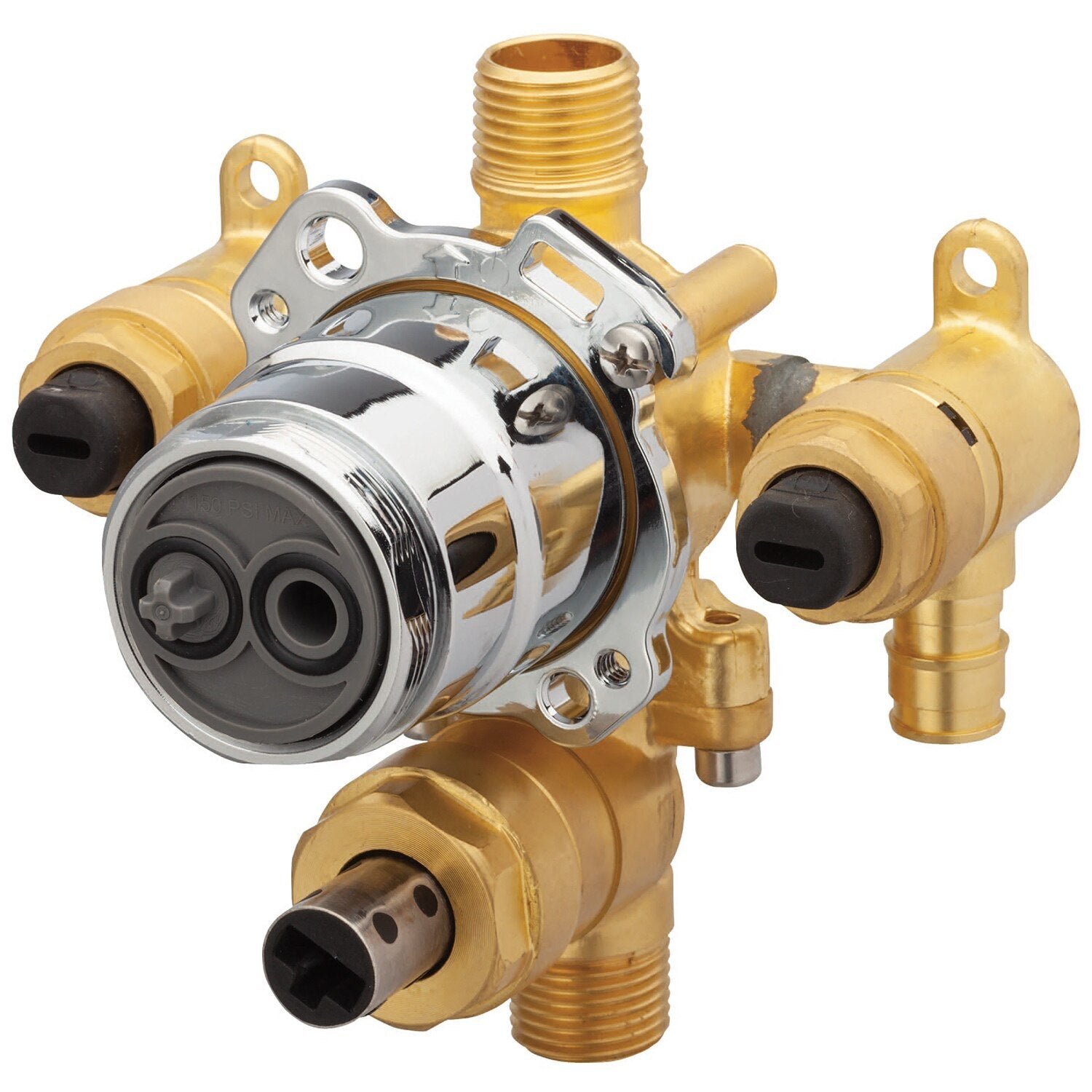 Treysta® Tub & Shower Valve w/ Diverter- Vertical Inputs WITH Stops- Cold Expansion Pex