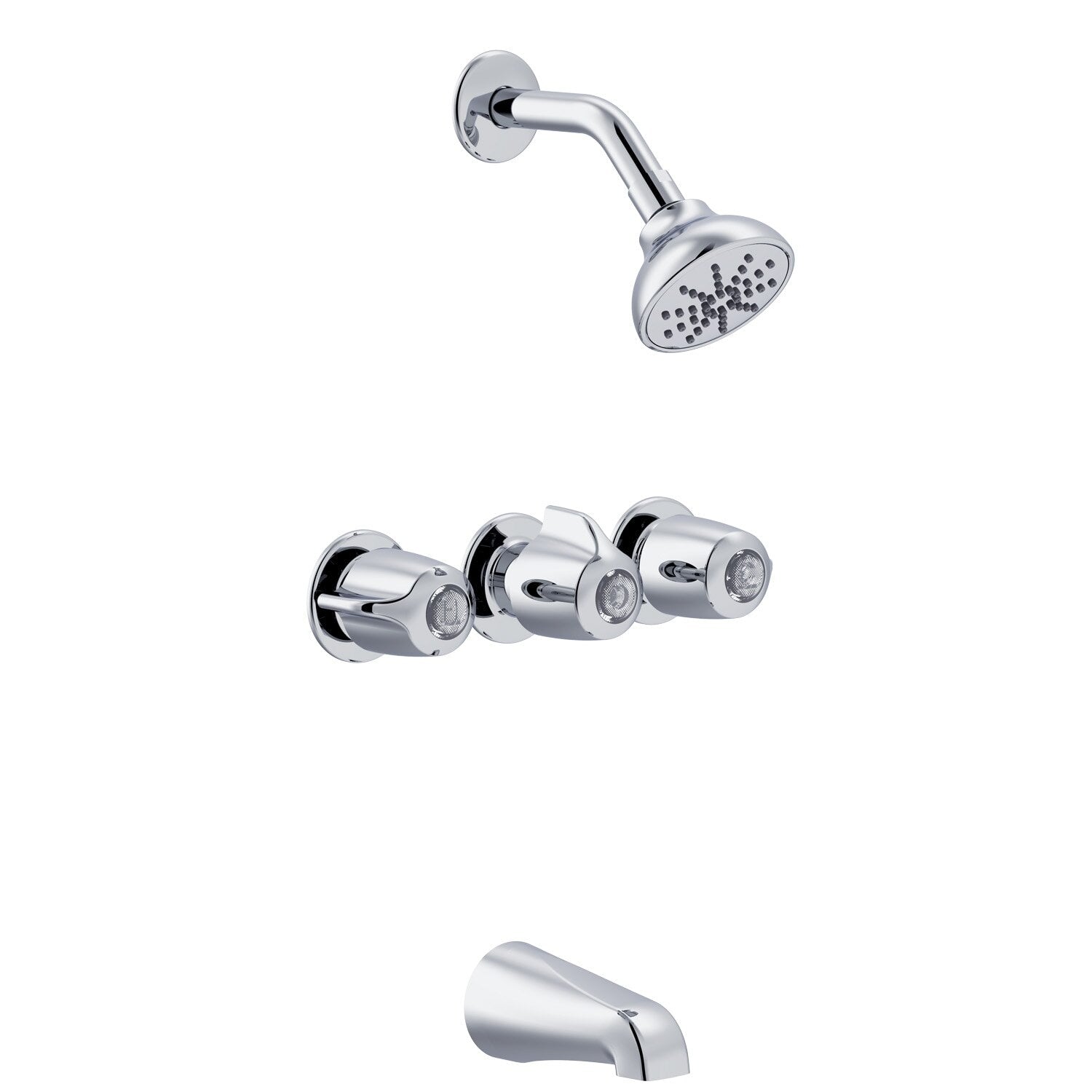 Gerber Classics™ Three Handle Sliding Sleeve Escutcheon Tub & Shower Fitting with IPS/Sweat Connections & Threaded Spout