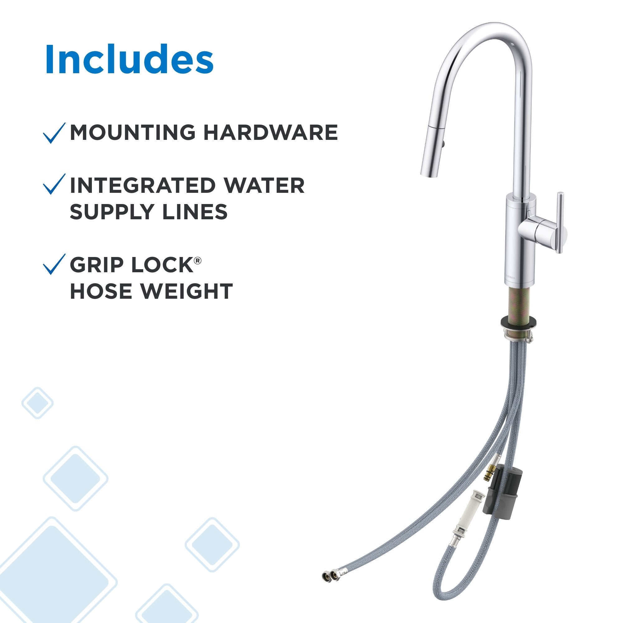 Parma® Cafe Single Handle Pull-Down Kitchen Faucet, 1.75 gpm,