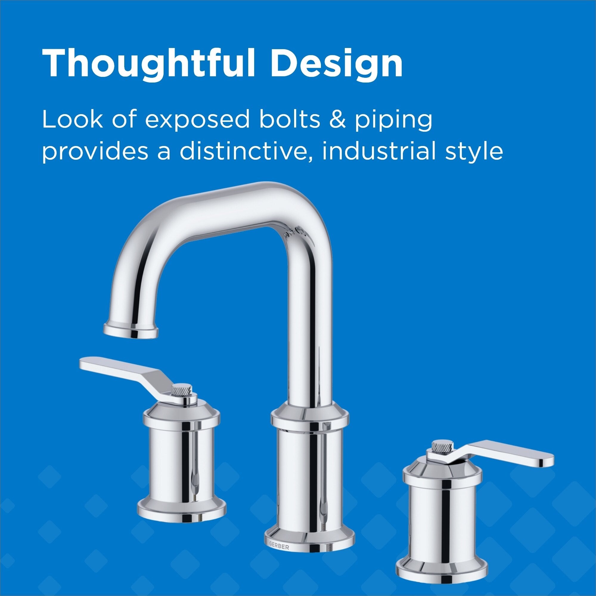 Kinzie® Two Handle Widespread Bathroom Faucet with Metal Touch-Down Drain