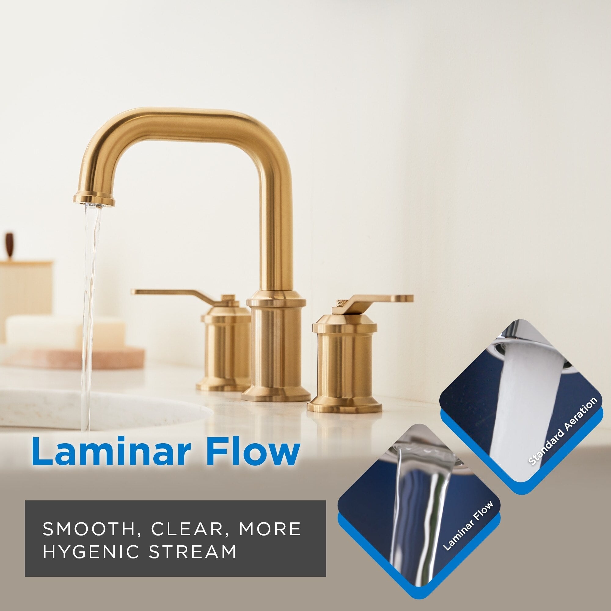Kinzie® Two Handle Widespread Bathroom Faucet with Metal Touch-Down Drain