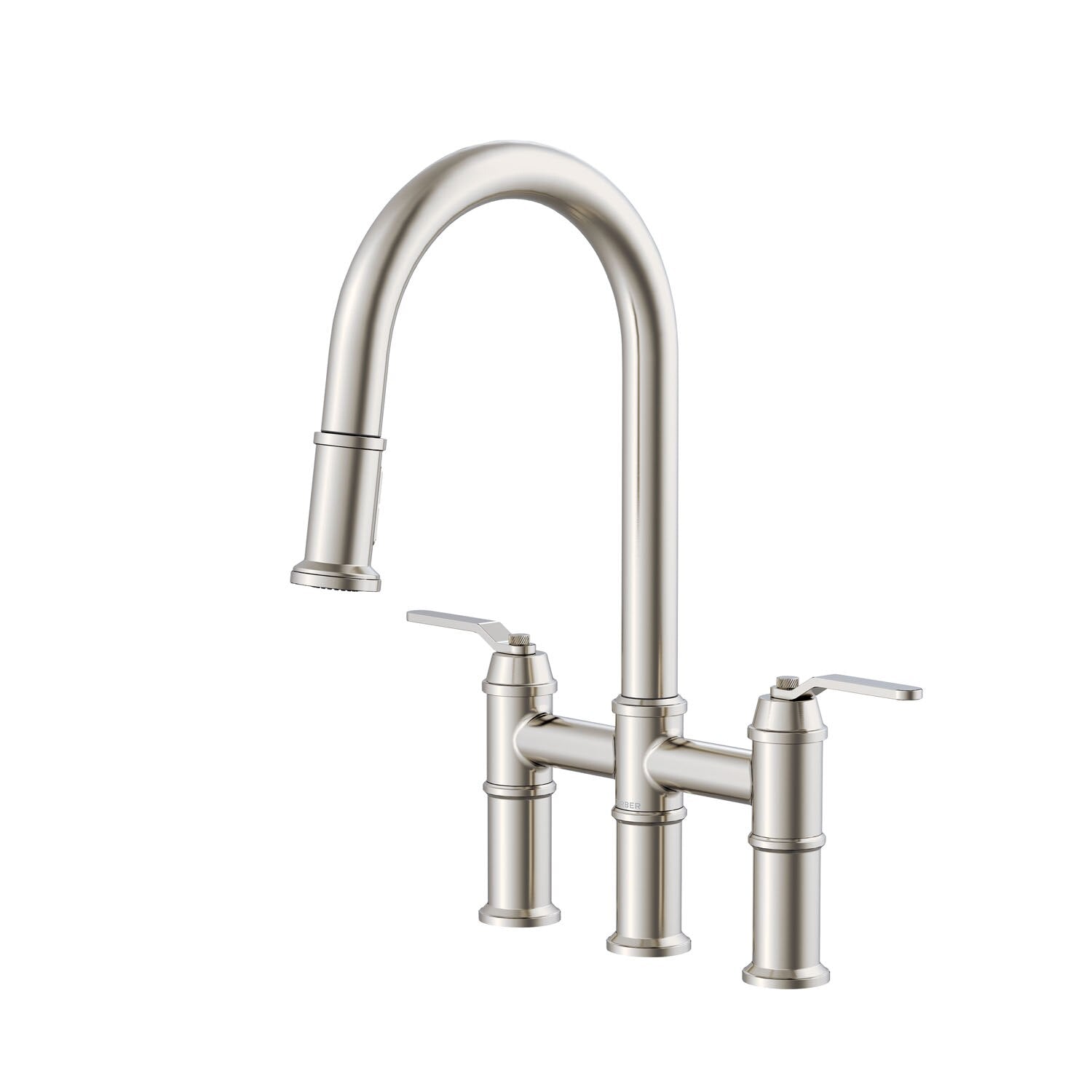Kinzie® Two Handle Pull Down Bridge Kitchen Faucet