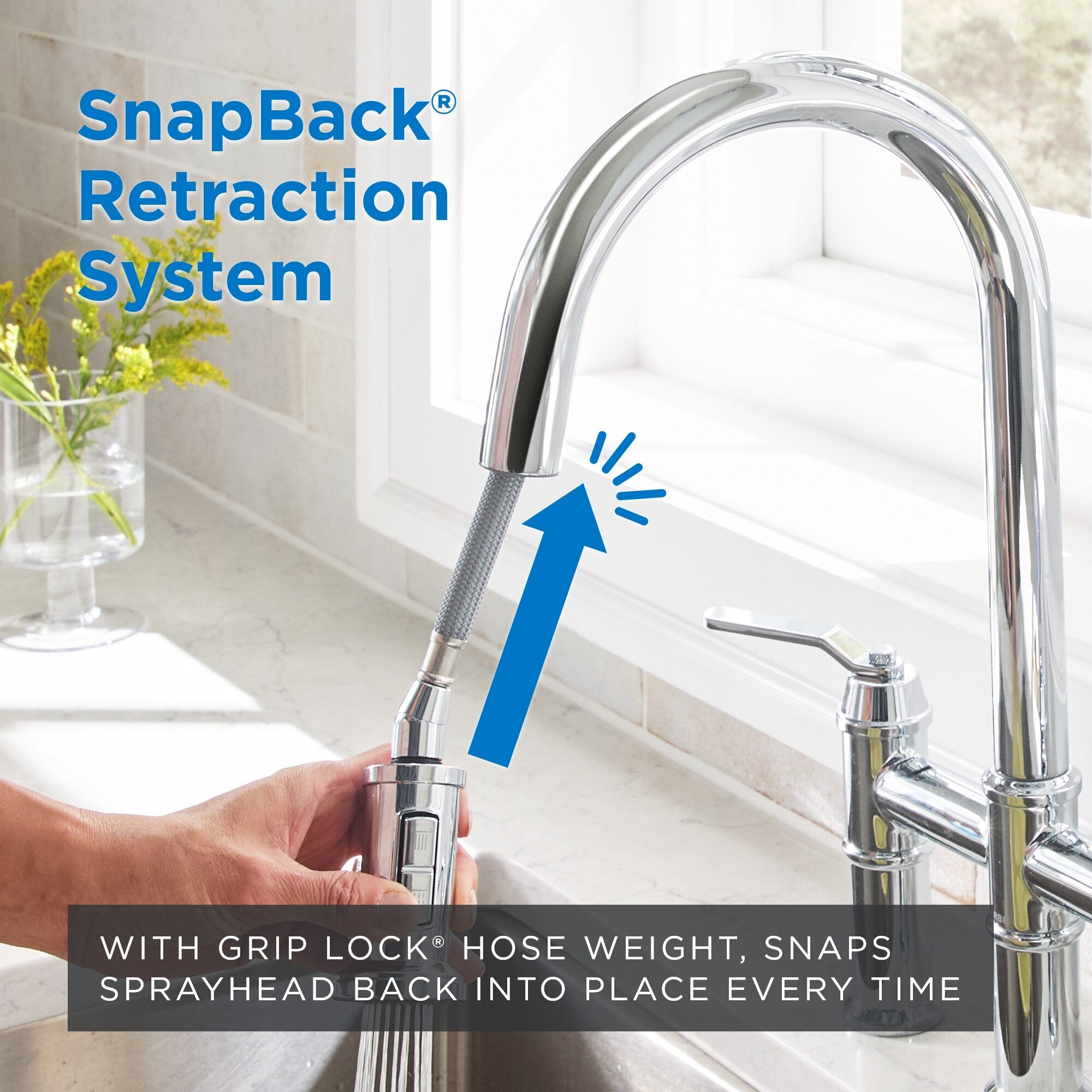 Kinzie® Two Handle Pull Down Bridge Kitchen Faucet