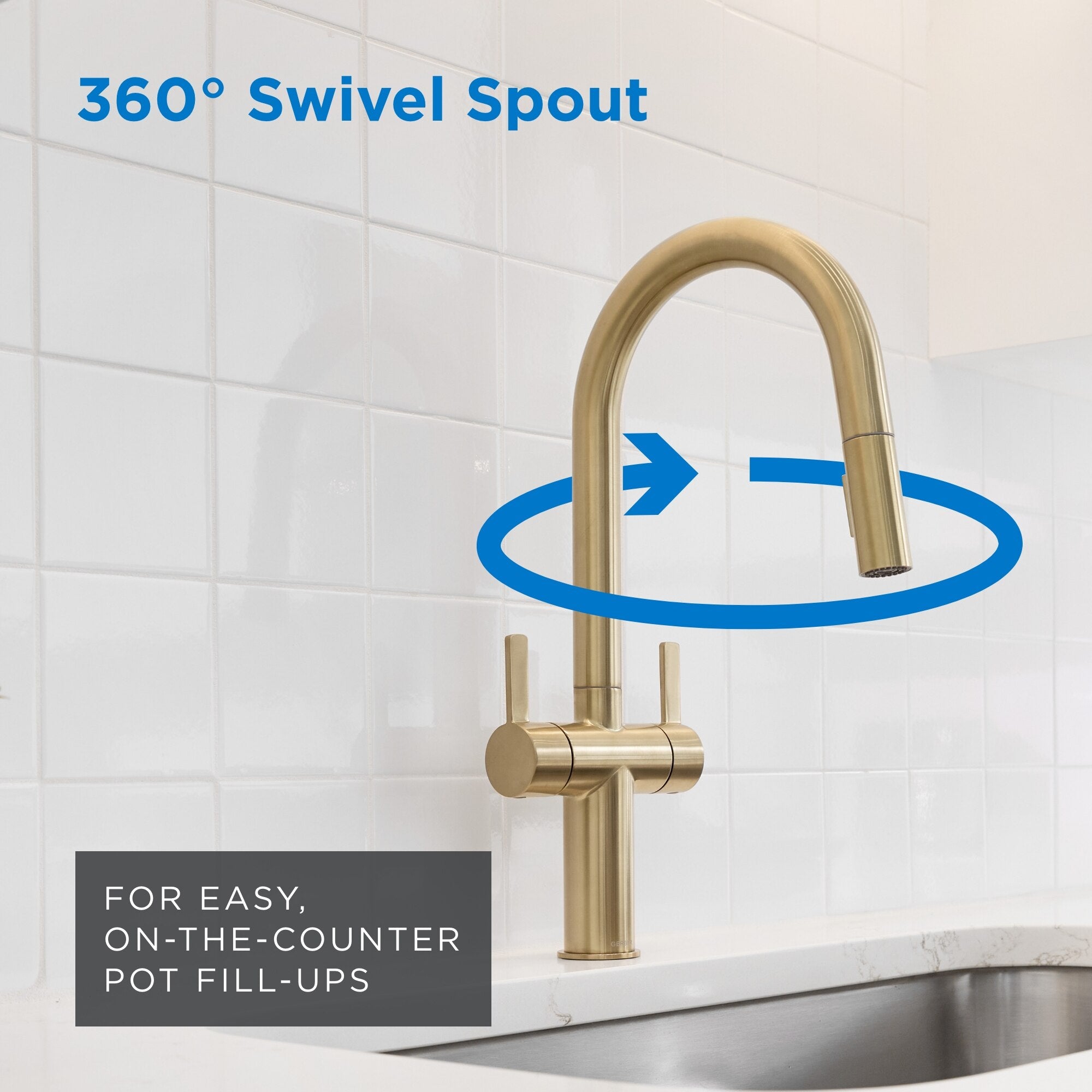 Gerber Amalfi Two Handle Pull-Down Kitchen Faucet 1.75 GPM (Choose Finish)