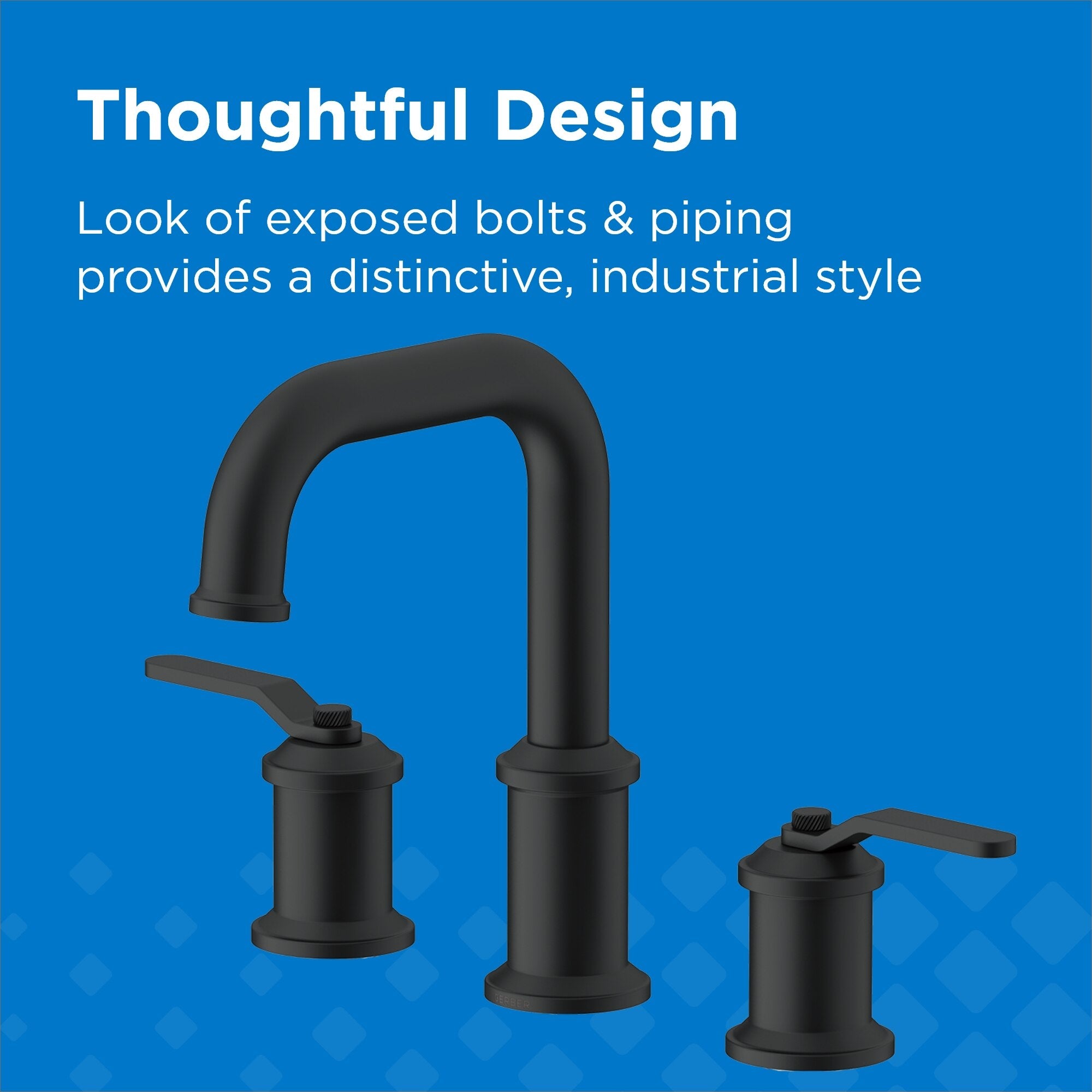 Kinzie® Two Handle Widespread Bathroom Faucet with Metal Touch-Down Drain