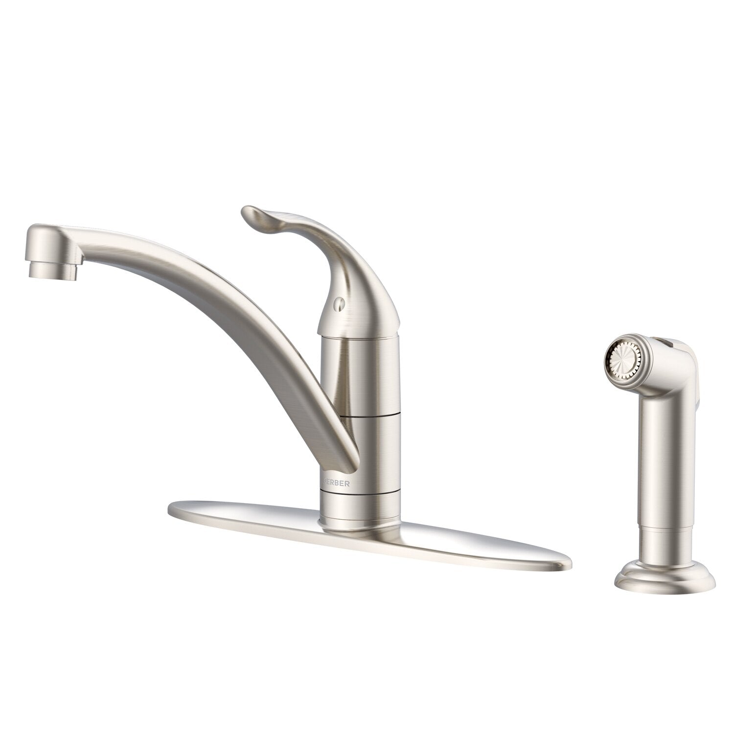 Viper™ Single Handle Kitchen Faucet w/ Spray &  Deck Plate  Aeration/ Spray