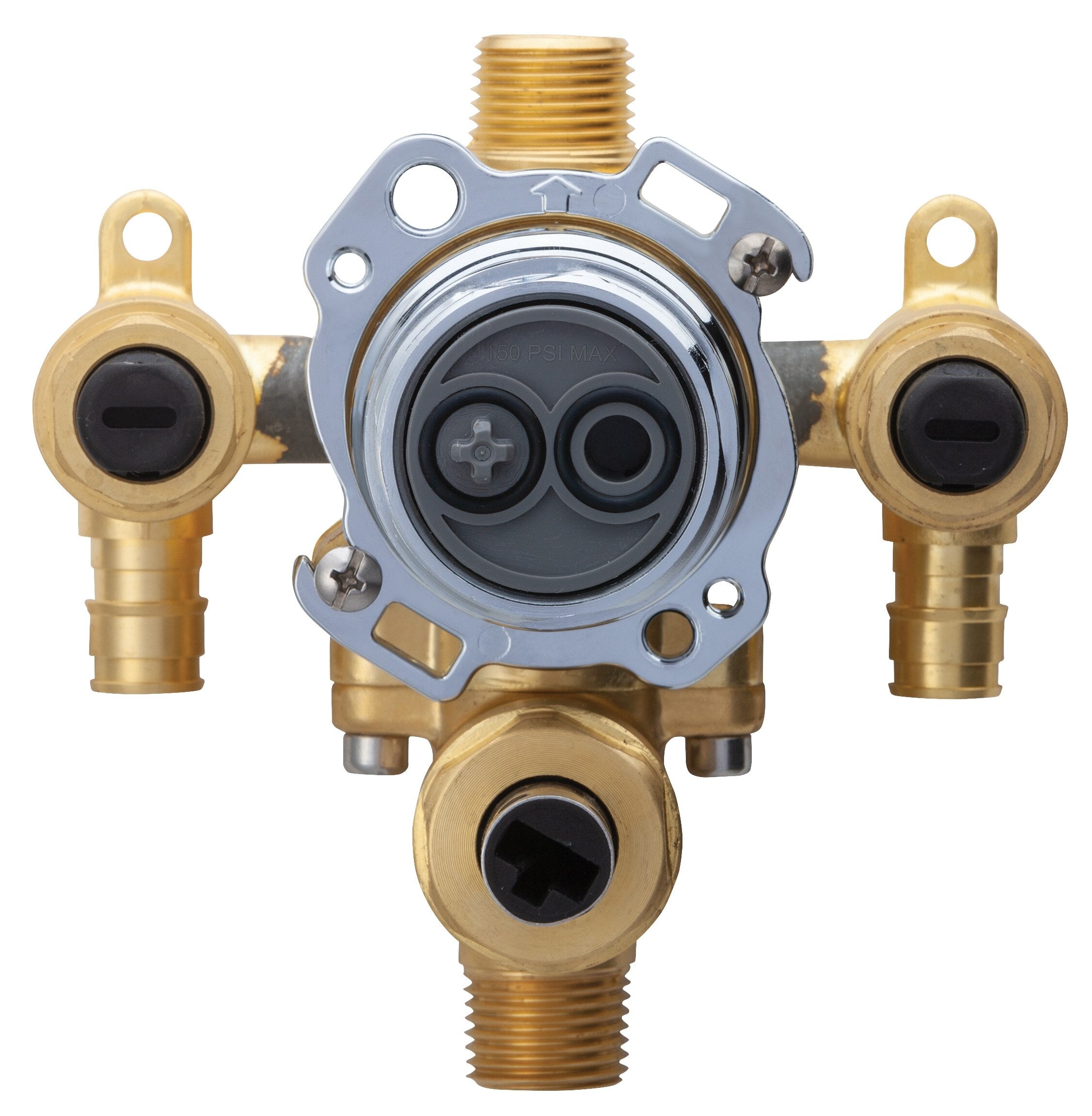 Treysta® Tub & Shower Valve w/ Diverter- Vertical Inputs WITH Stops- Cold Expansion Pex