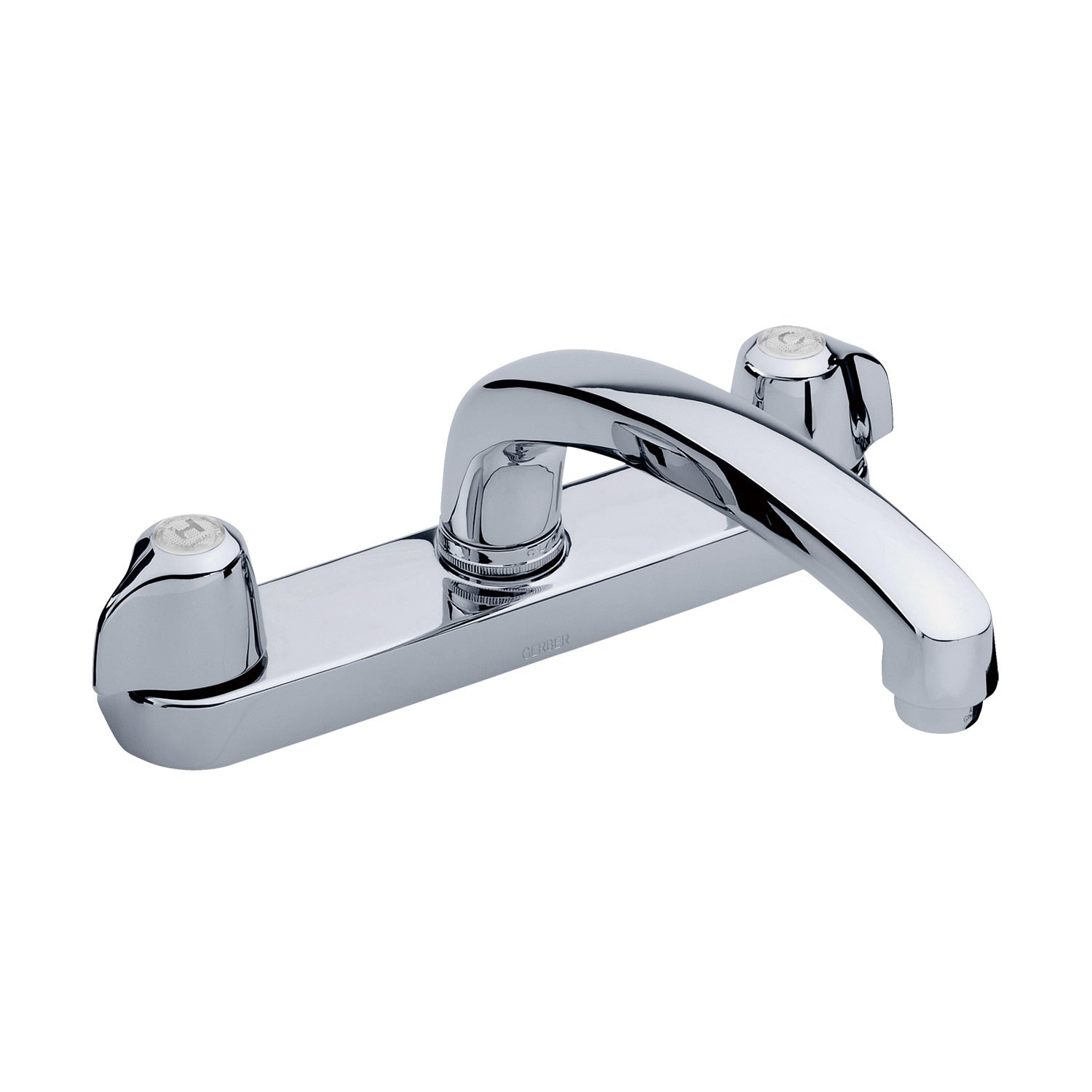 Gerber Classics™ Two Handle Cover Plate Mounted Kitchen Faucet with Metal Handles and Cast Brass Spout