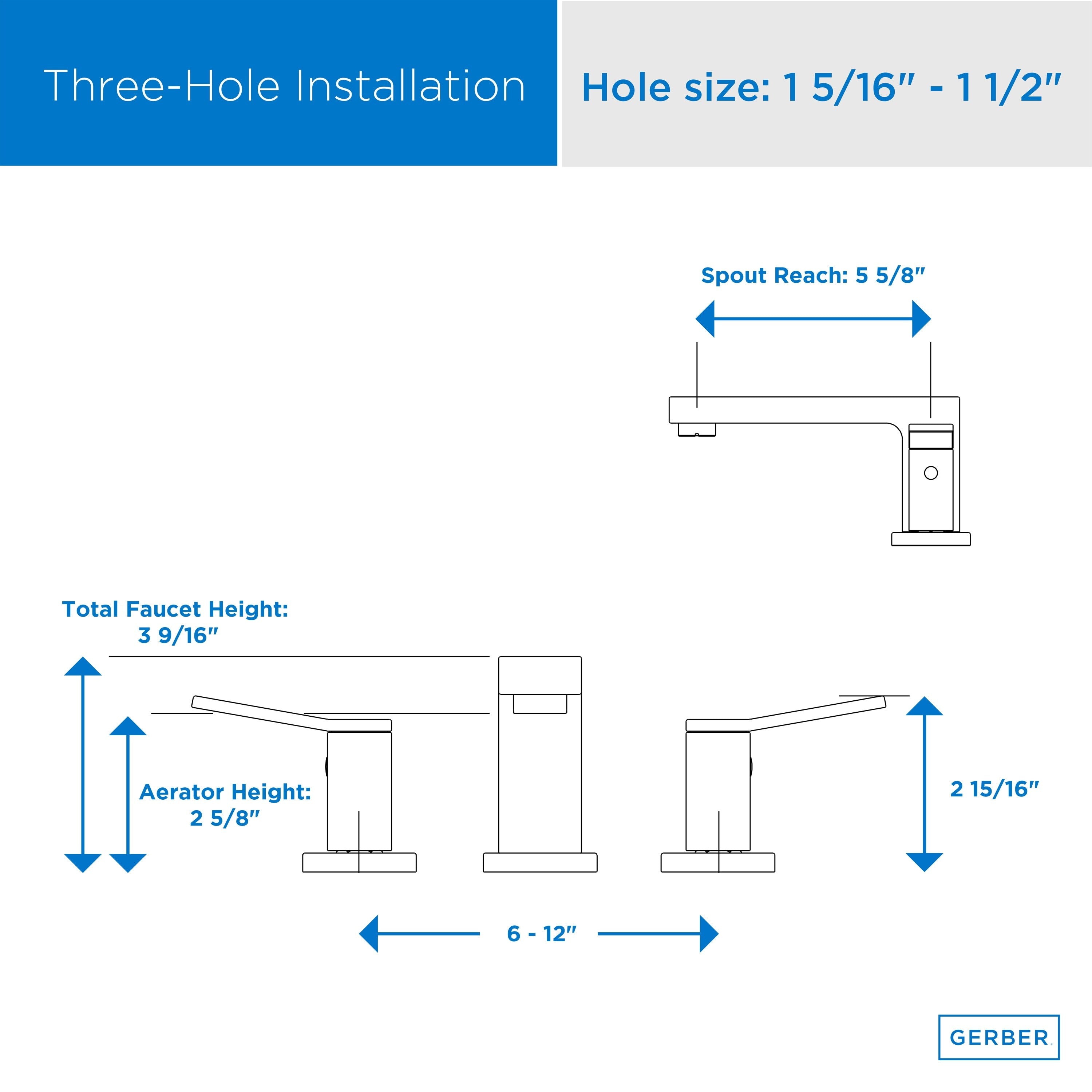 Avian® Two Handle Widespread Bathroom Faucet with Metal Touch-Down Drain
