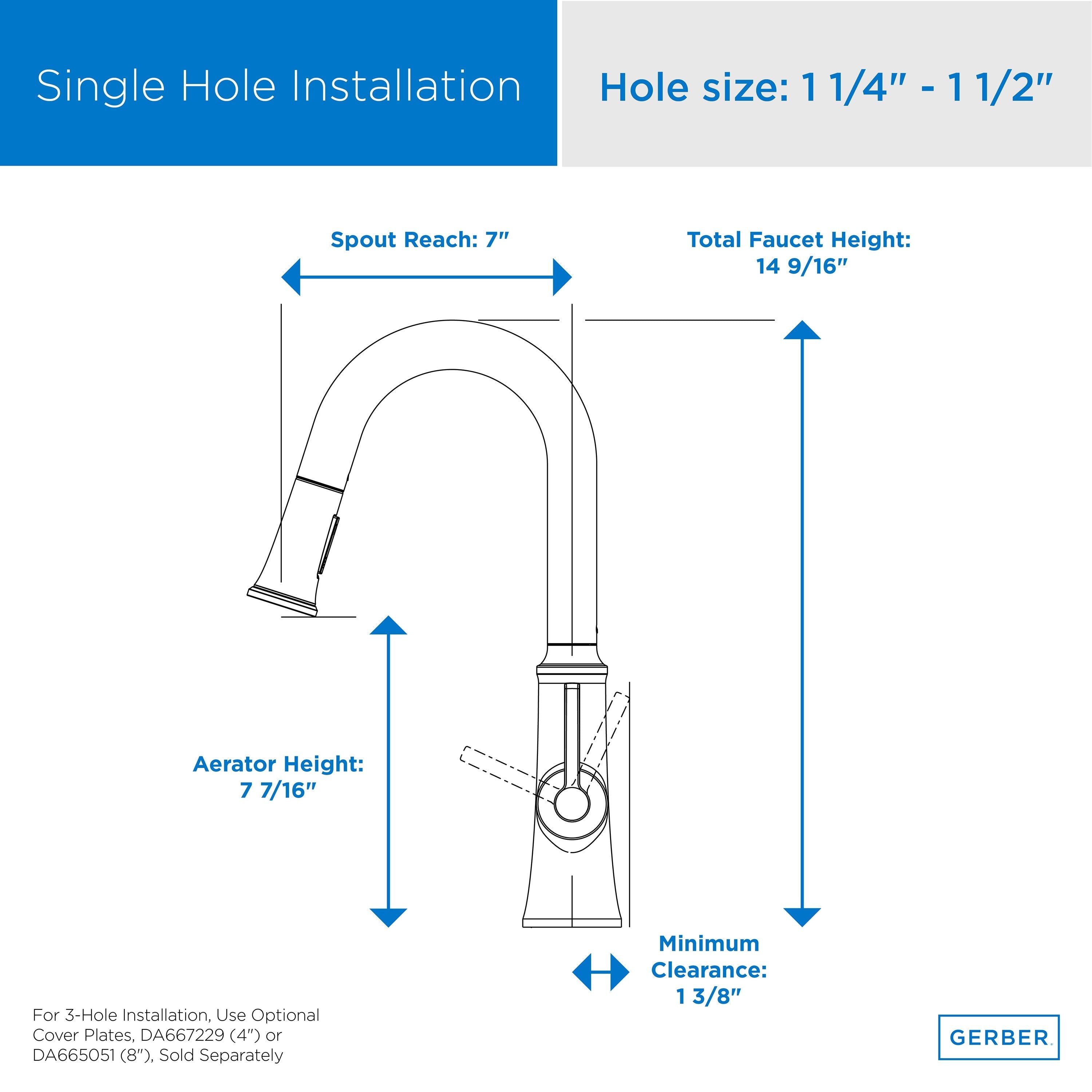 Northerly™ Single Handle Pull-Down Prep Faucet