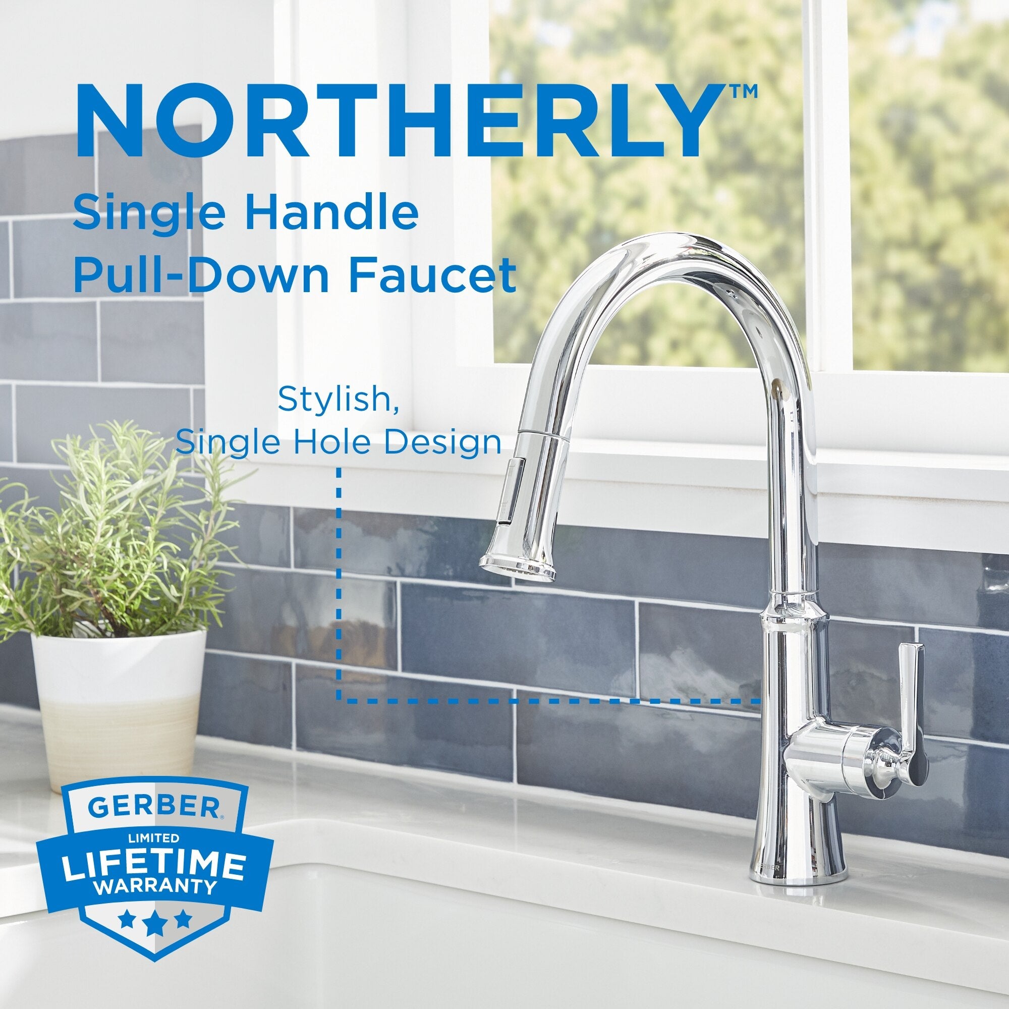 Northerly™ Single Handle Pull-Down Kitchen Faucet