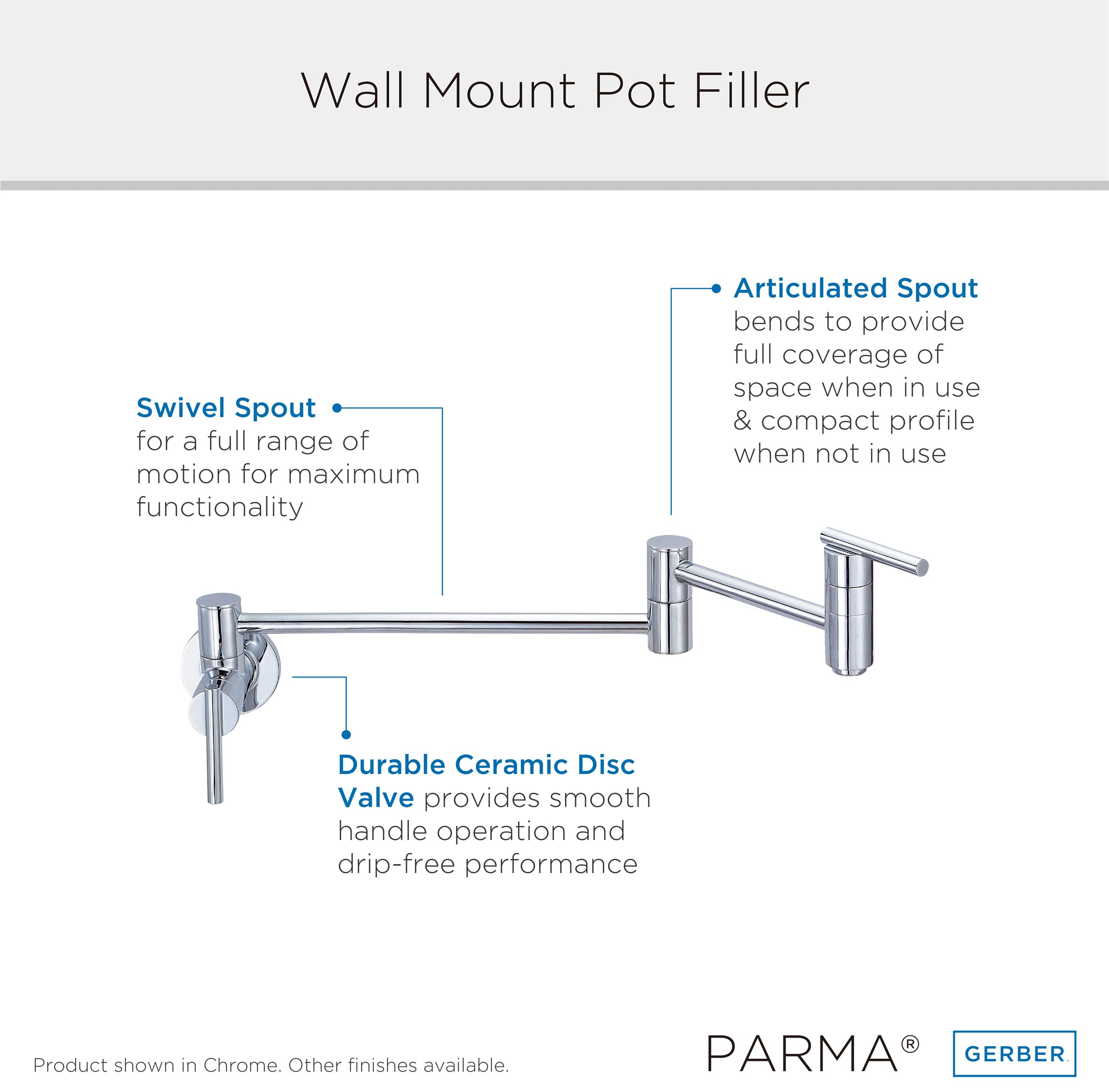 Parma® Wall Mounted Pot Filler Over Stove