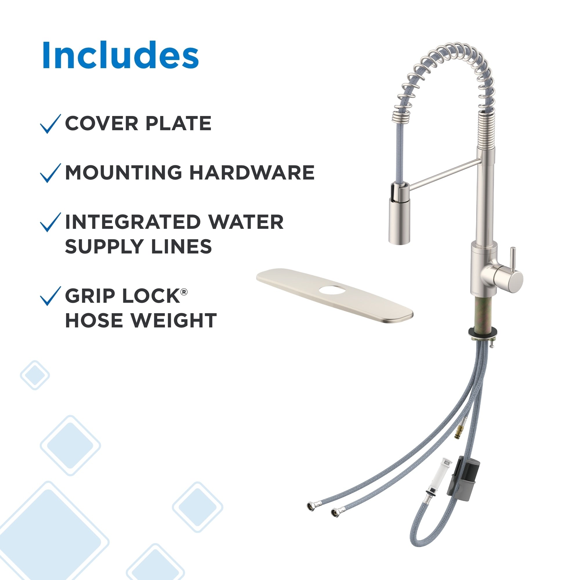 The Foodie® Pre-Rinse Single Handle Pull-Down Kitchen Faucet