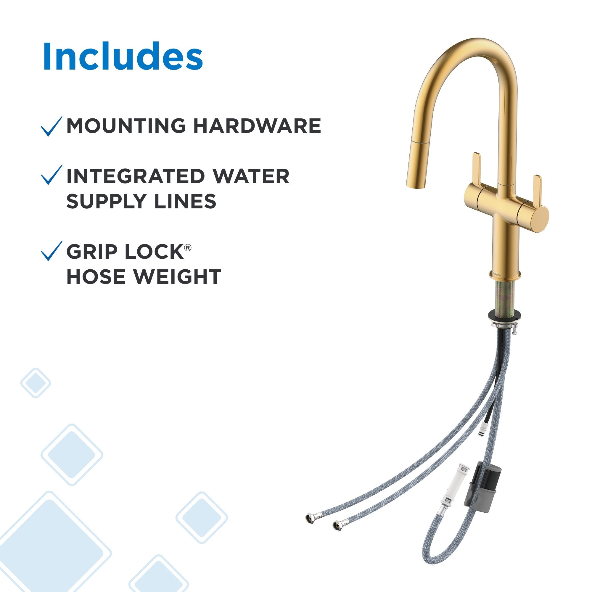 Gerber Amalfi Two Handle Pull-Down Kitchen Faucet 1.75 GPM (Choose Finish)