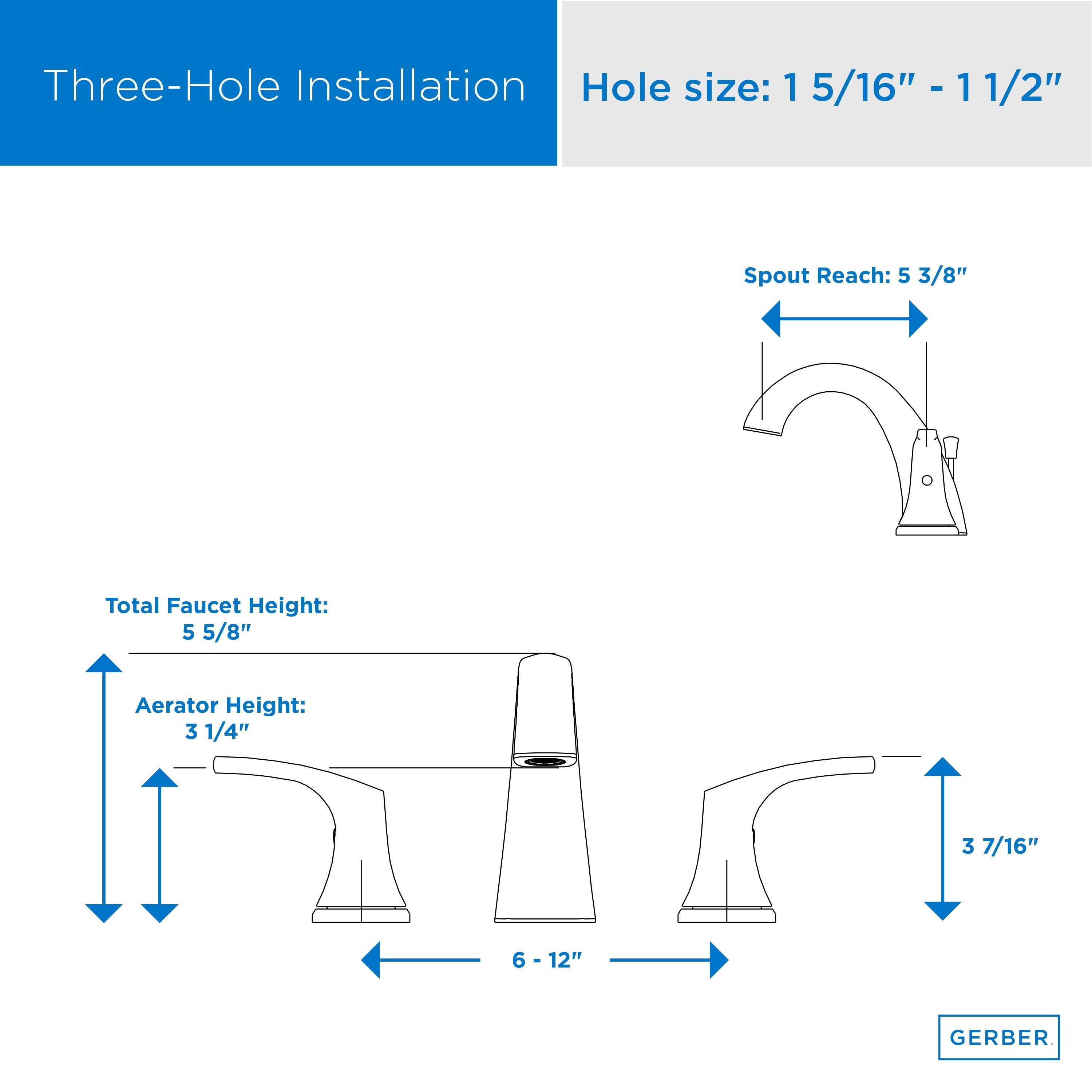 Vaughn® Two Handle Widespread Bathroom Faucet with Metal Pop-Up Drain
