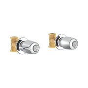 Gerber Classics™ Straight Pattern Trim & Compression Valves with 1/2" IPS Connections, Metal Handles, 2 Cold Stems