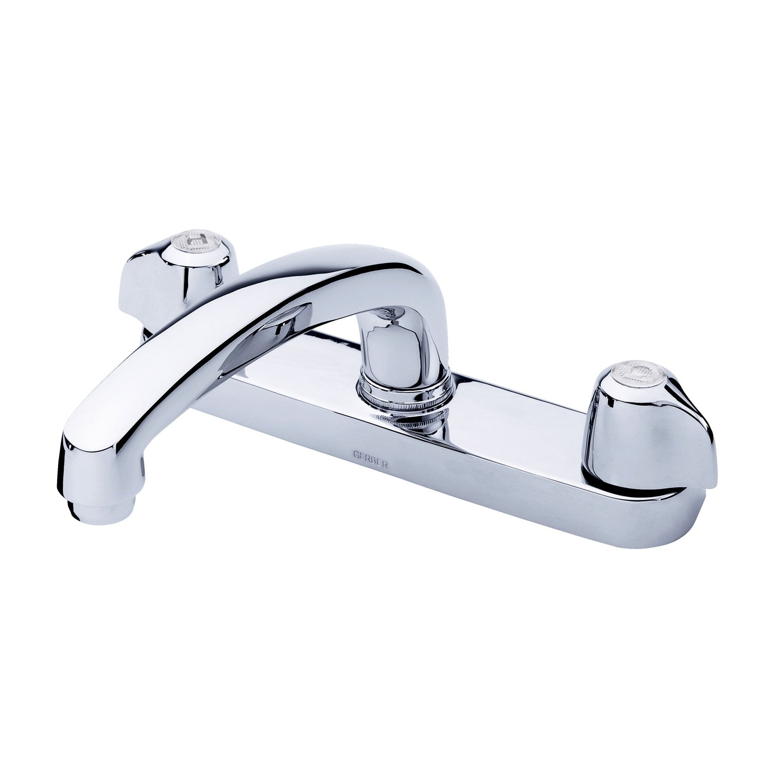 Gerber Classics™ Two Handle Cover Plate Mounted Kitchen Faucet with Metal Handles and Cast Brass Spout