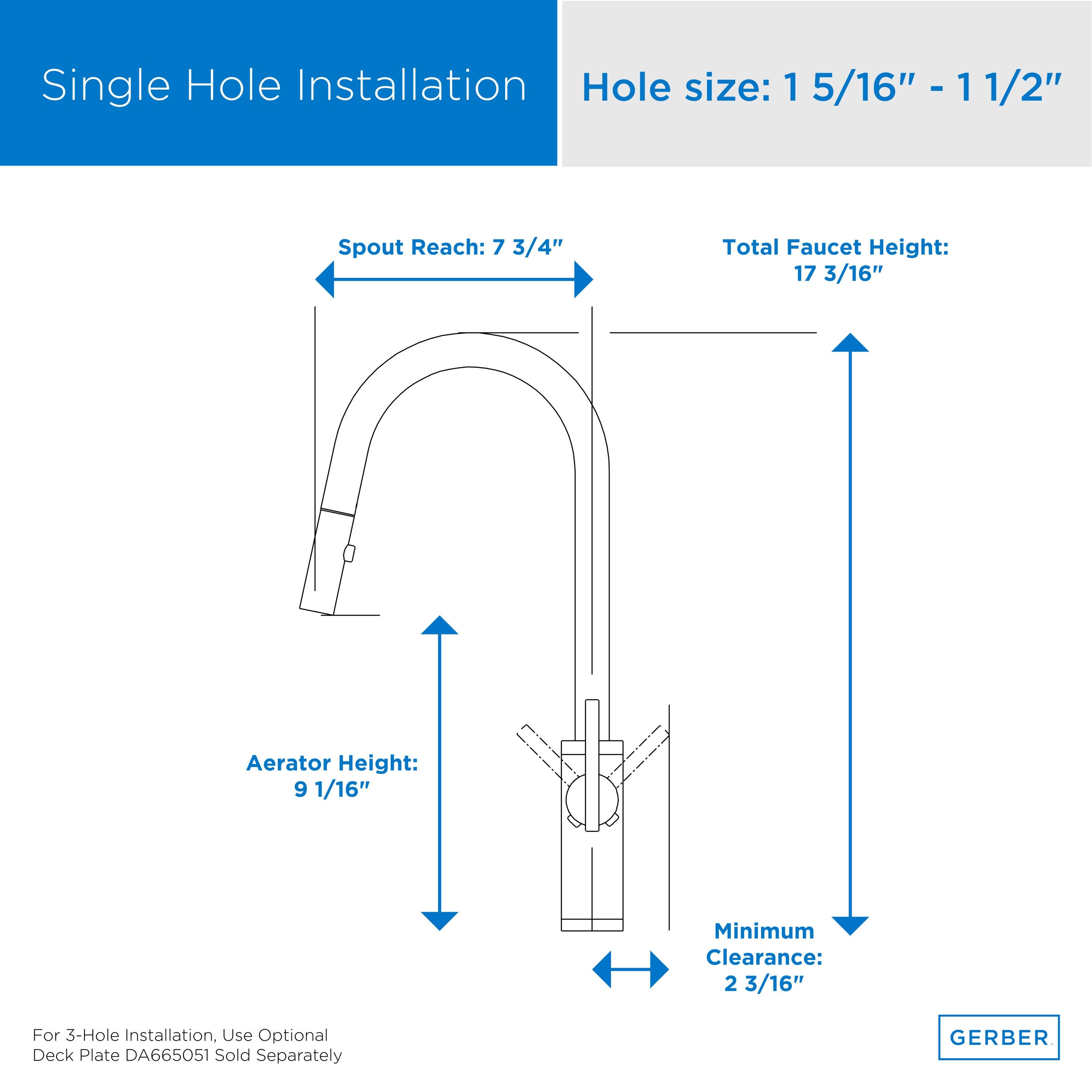 Parma® Cafe Single Handle Pull-Down Kitchen Faucet, 1.75 gpm,