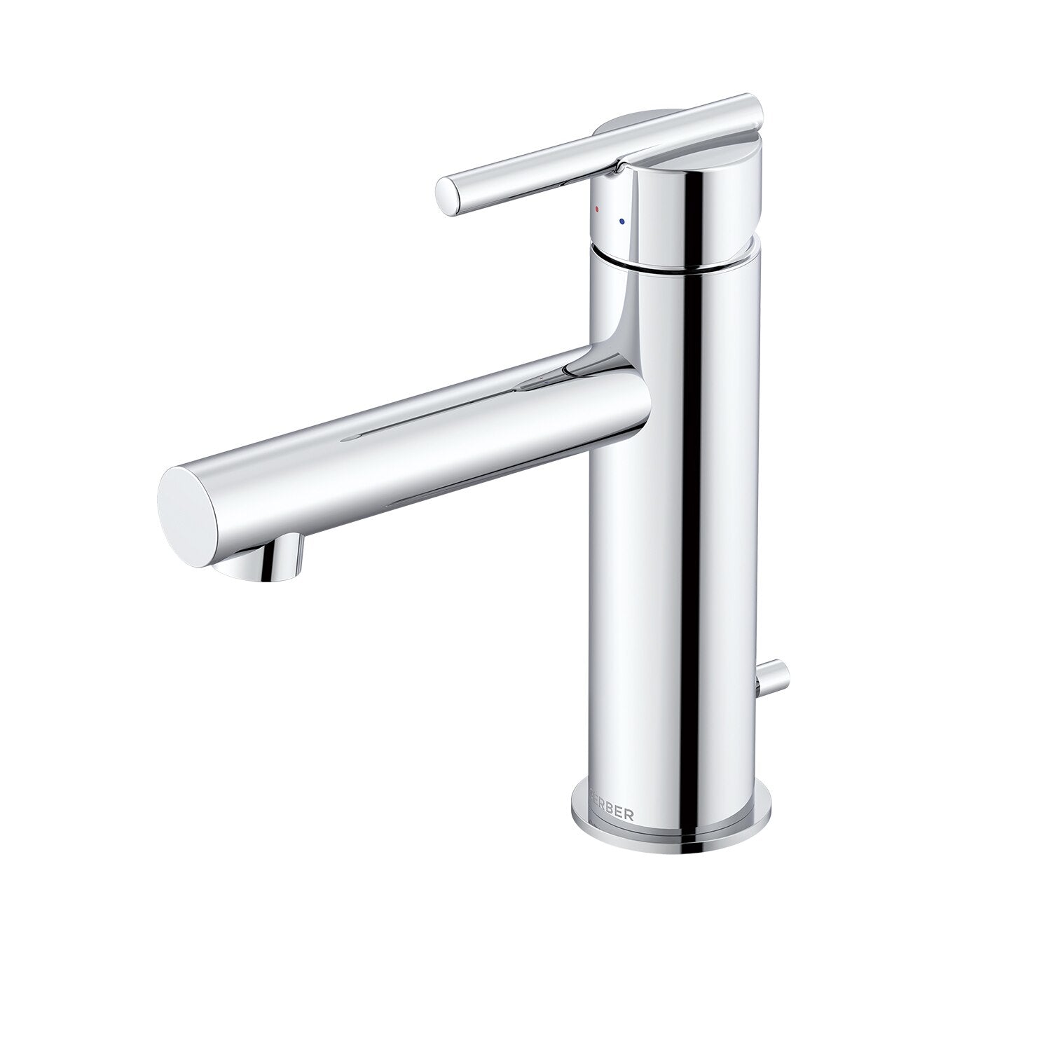 Parma® Single Handle Bathroom Faucet Straight Spout with Metal Pop-Up Drain