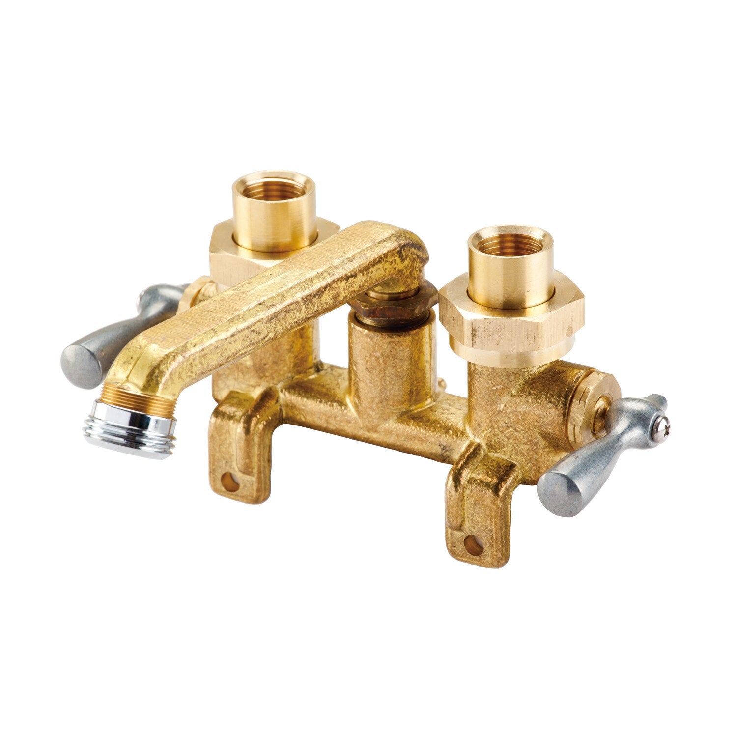 Gerber Classics™ Two Handle Laundry Faucet  with Metal Lever Handles, Threaded Legs, IPS/Sweat Connections, and Threaded Spout