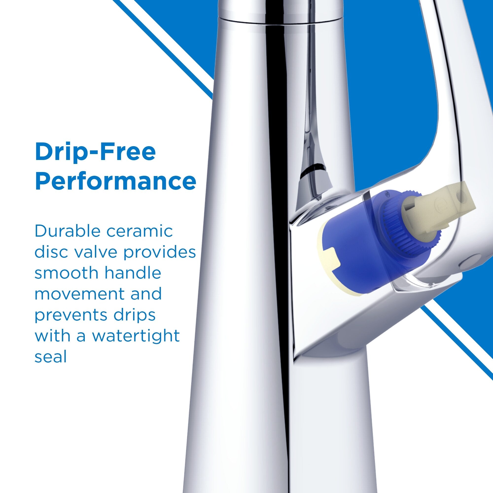 Parma® Single Handle Bathroom Faucet with Metal Touch-Down Drain