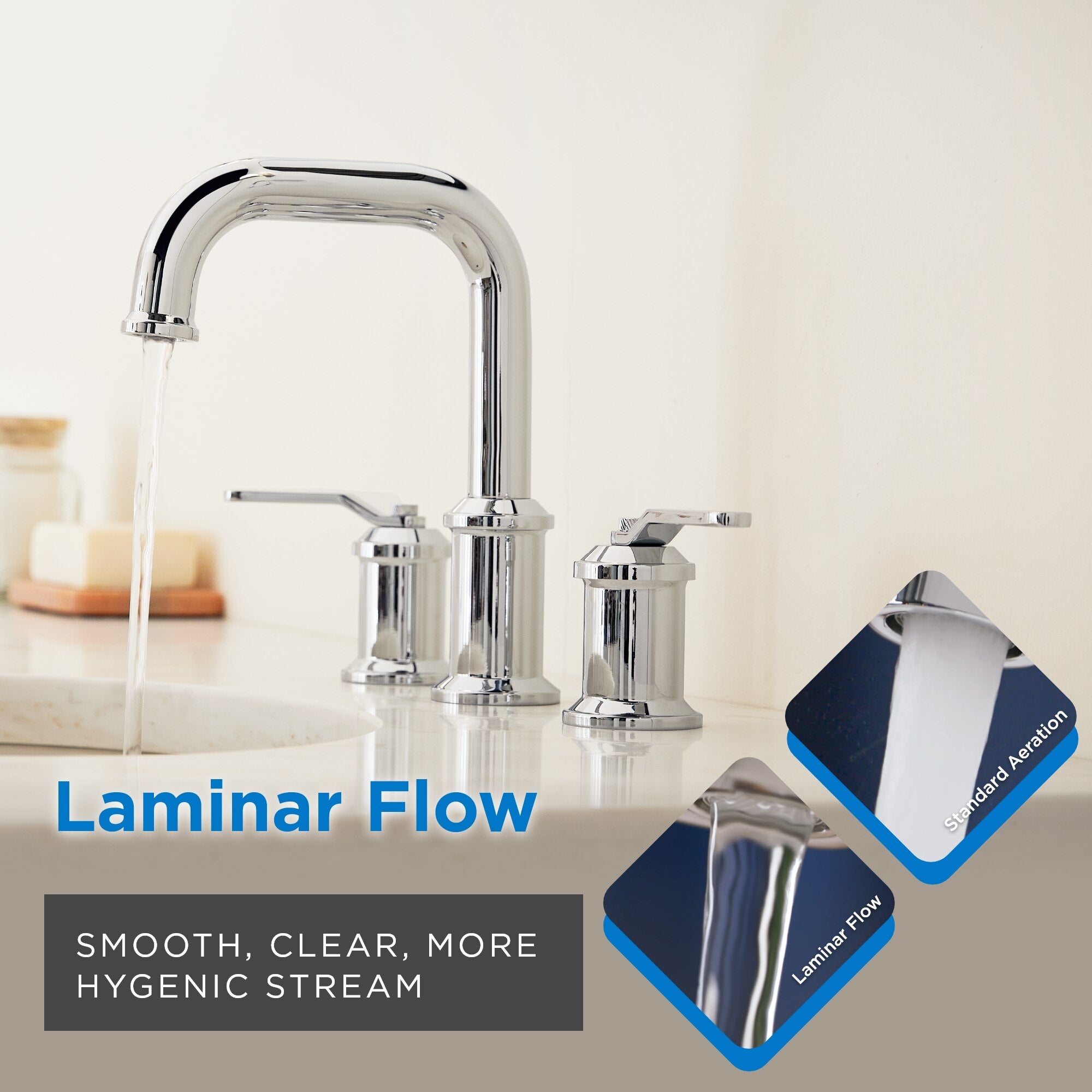 Kinzie® Two Handle Widespread Bathroom Faucet with Metal Touch-Down Drain