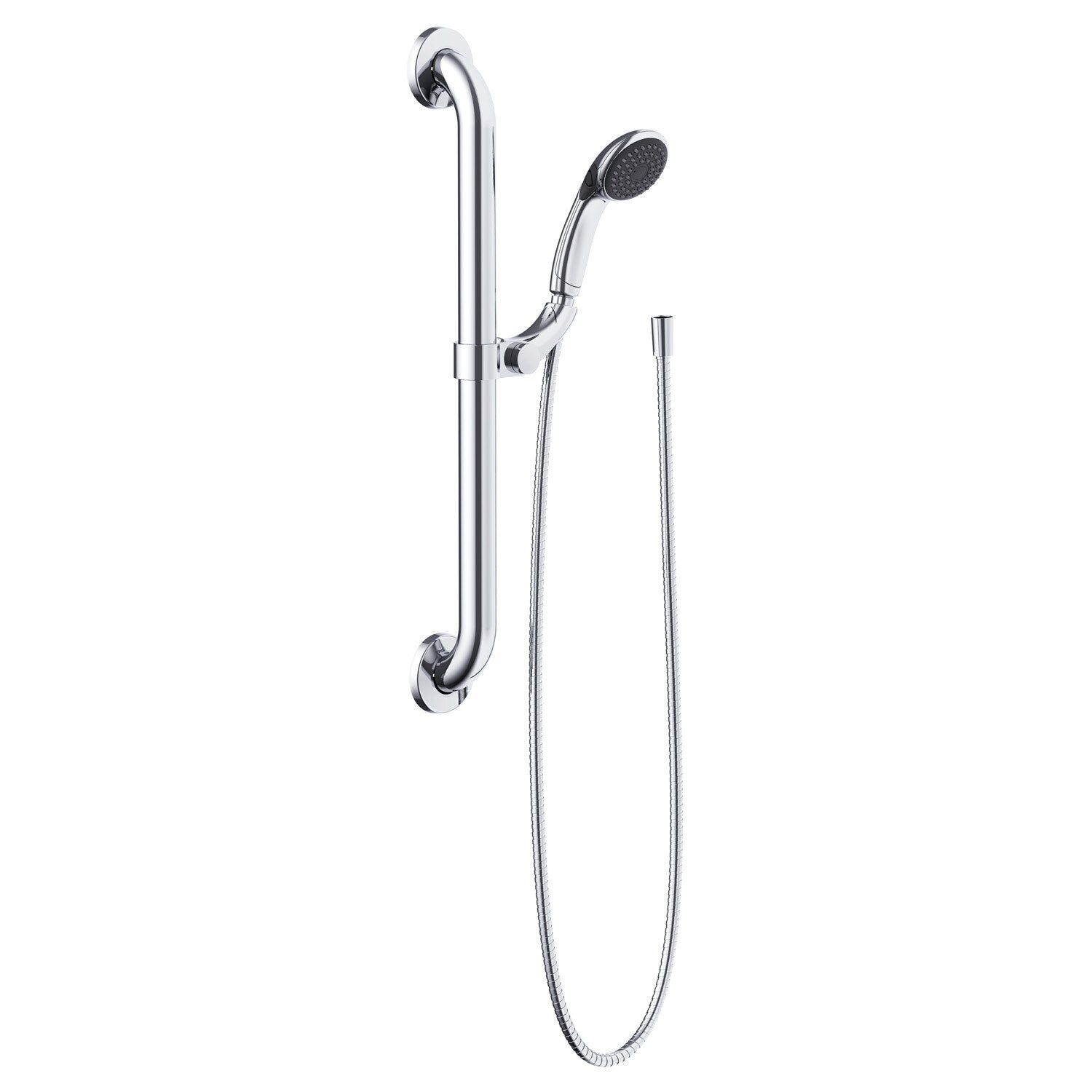 ADA-Compliant Grab Bar Assembly with Two-Function Handshower, 2.5 gpm