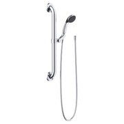 ADA-Compliant Grab Bar Assembly with Two-Function Handshower, 2.5 gpm
