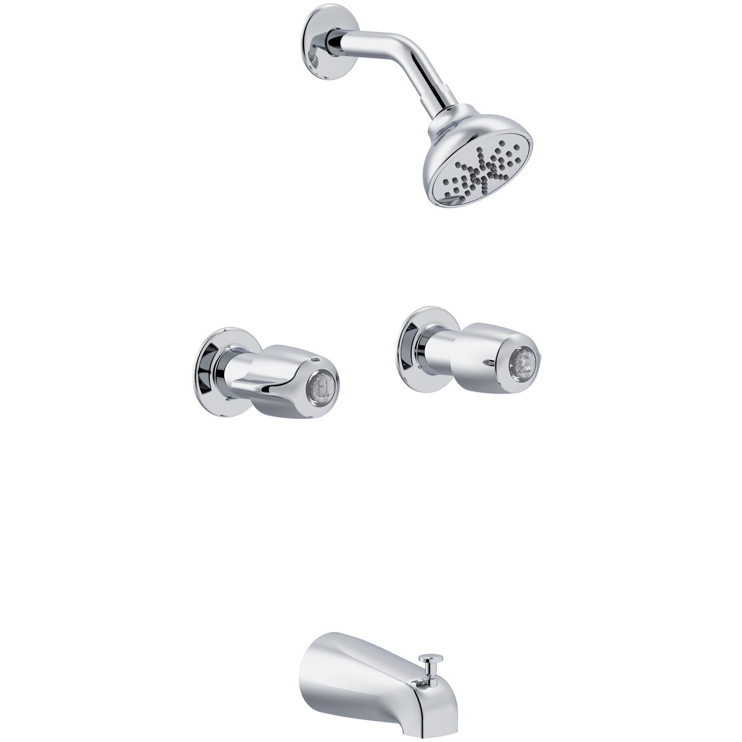 Gerber Classics™ Two Handle Sliding Sleeve Escutcheon Tub & Shower Fitting with Threaded Diverter Spout