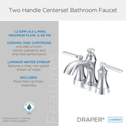 Draper® Two Handle Centerset Lavatory Faucet