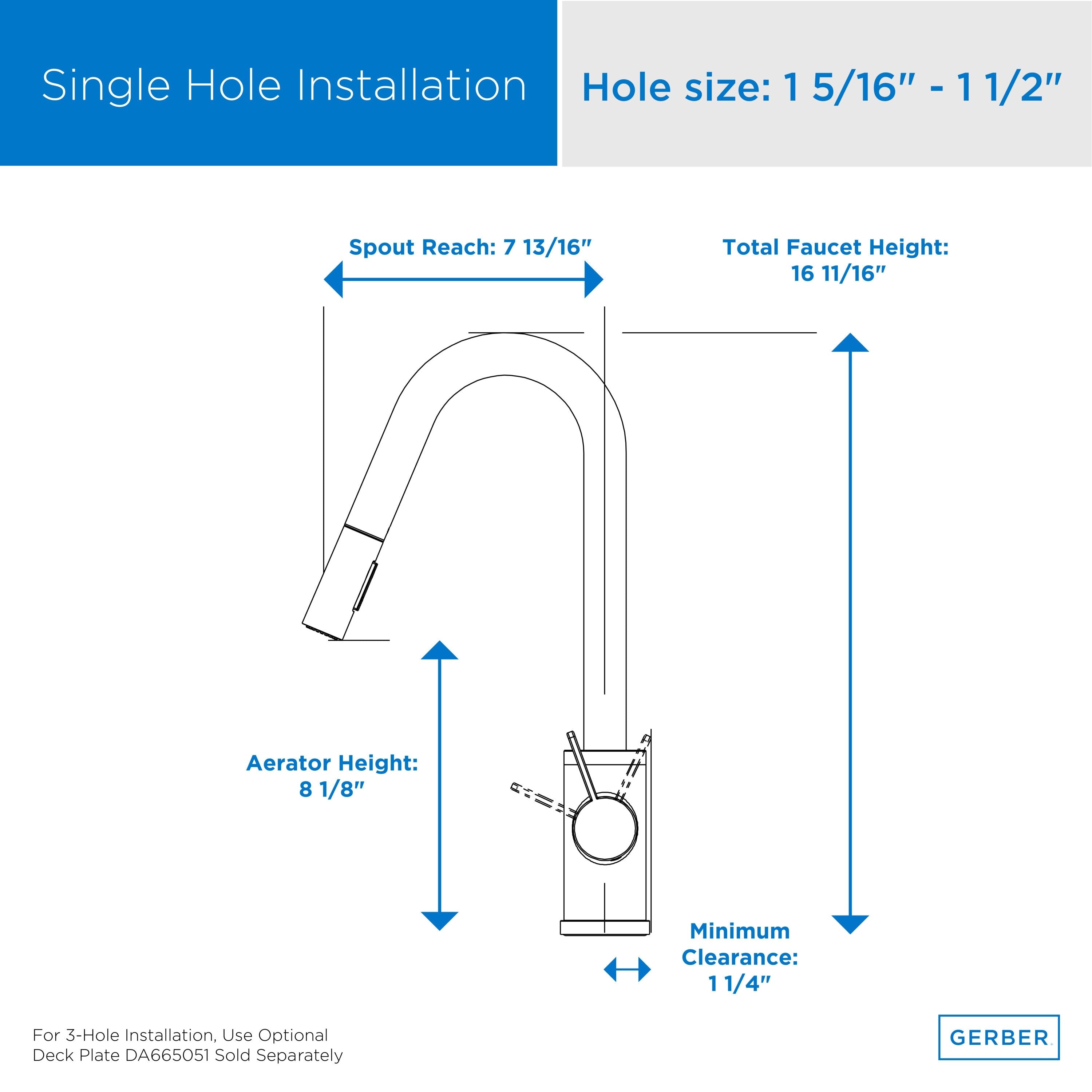 Amalfi™ Single Handle Pull-Down Kitchen Faucet