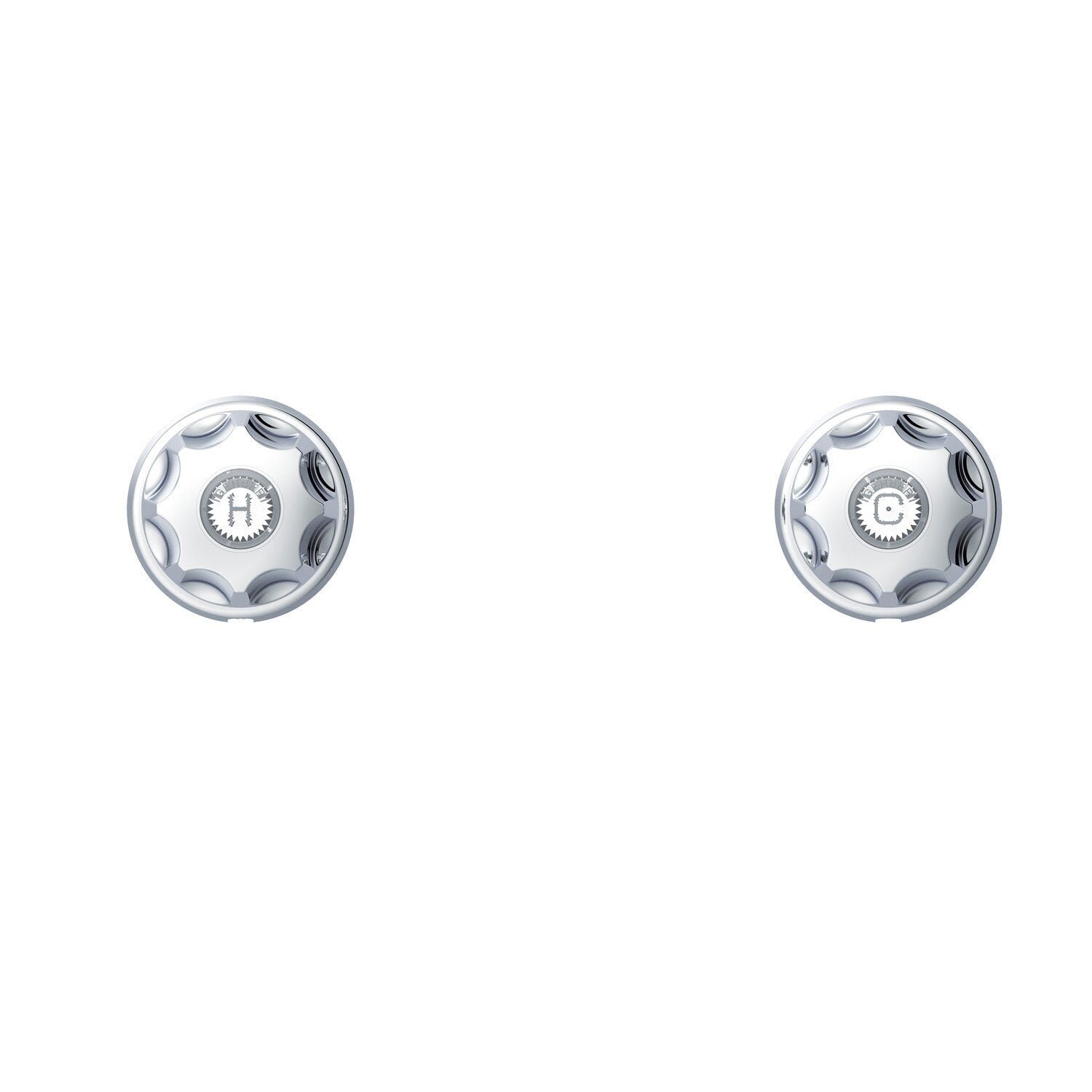Gerber Classics™ Straight Pattern Trim & Compression Valves with 1/2" IPS Connections, Metal Fluted Handles, Hot & Cold Stems