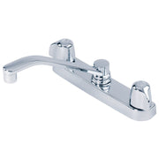 Gerber Classics™ Two Handle Cover Plate Mounted Kitchen Faucet with Metal Handles and D-Tube Swing Spout