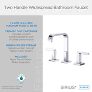 Sirius® Two Handle Widespread Lavatory Faucet