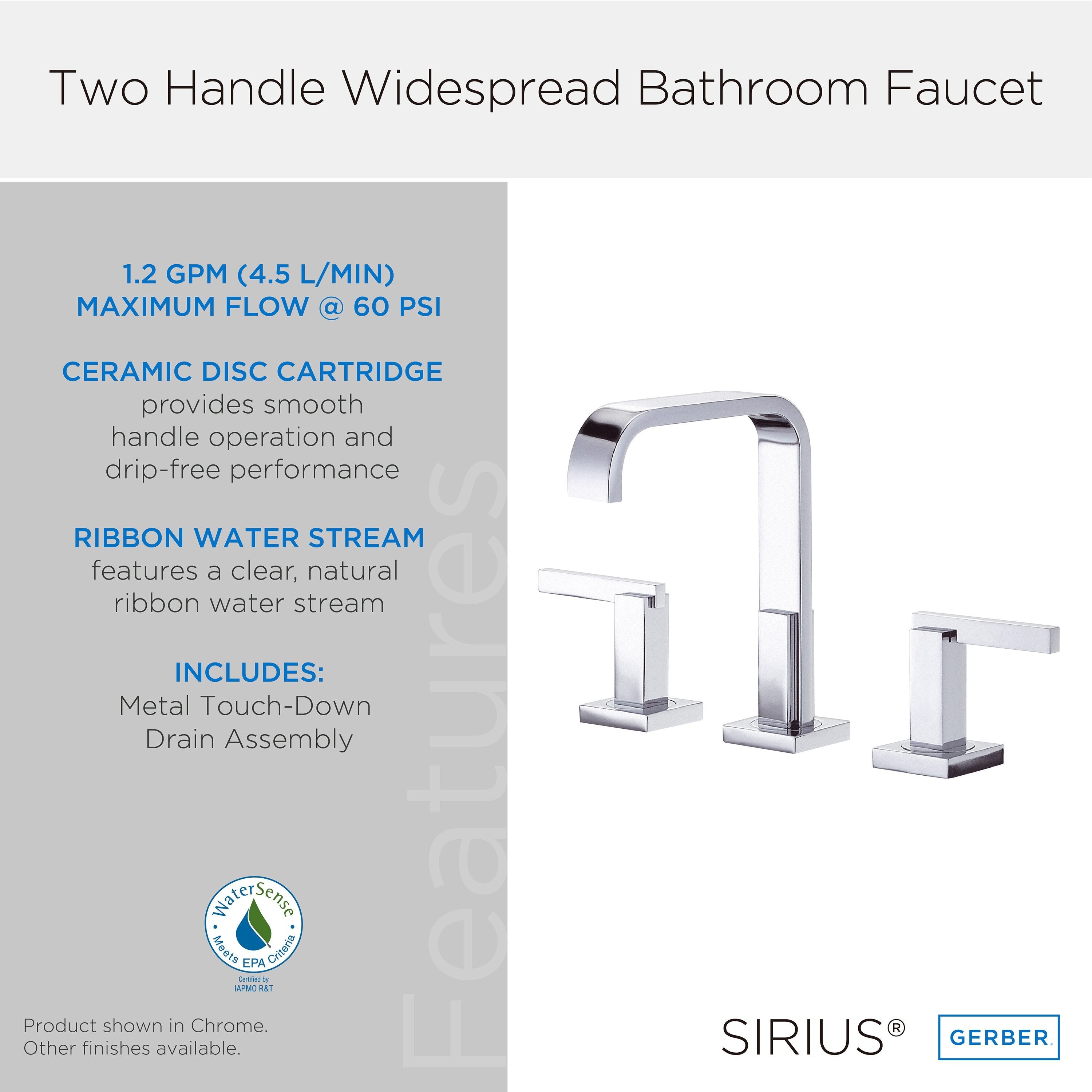 Sirius® Two Handle Widespread Lavatory Faucet