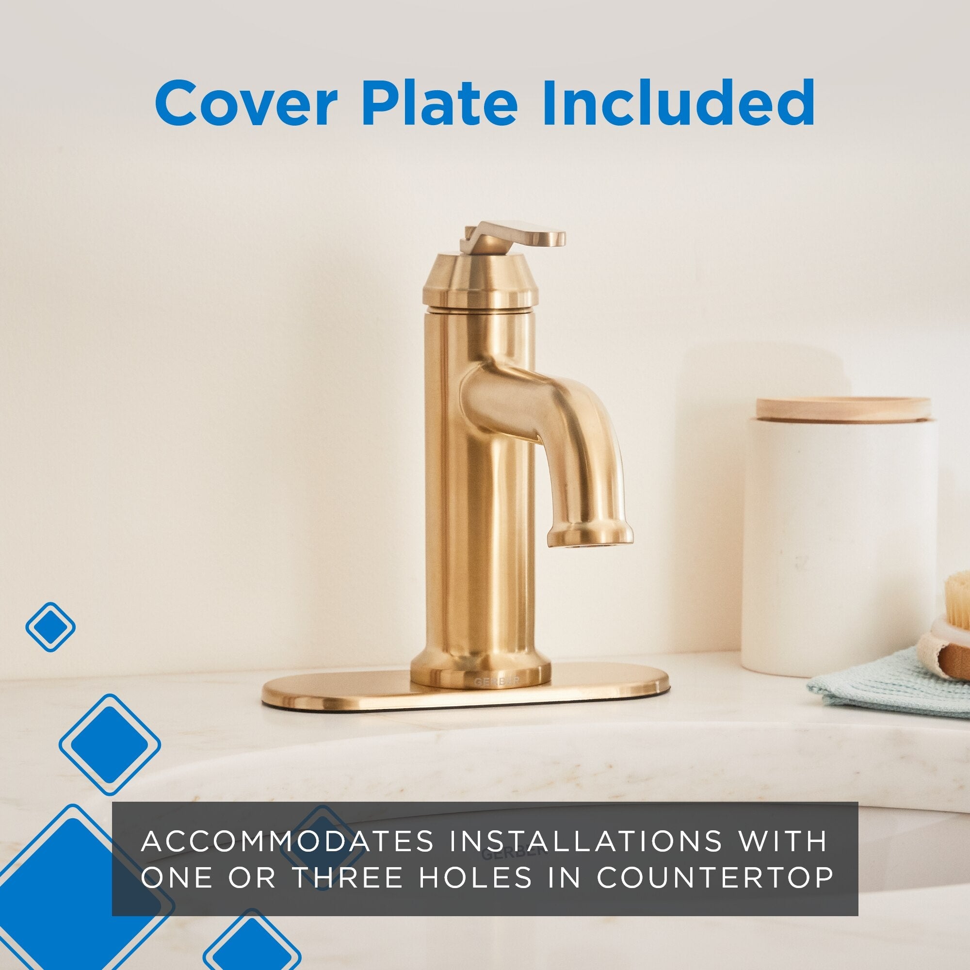 Kinzie® Single Handle Bathroom Faucet with Metal Touch-Down Drain