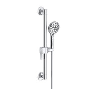 Gerber SteadyStyle® Accented Round ADA 24" Grab Bar Assembly with Octette® 8-Function Handshower,1.5 gpm