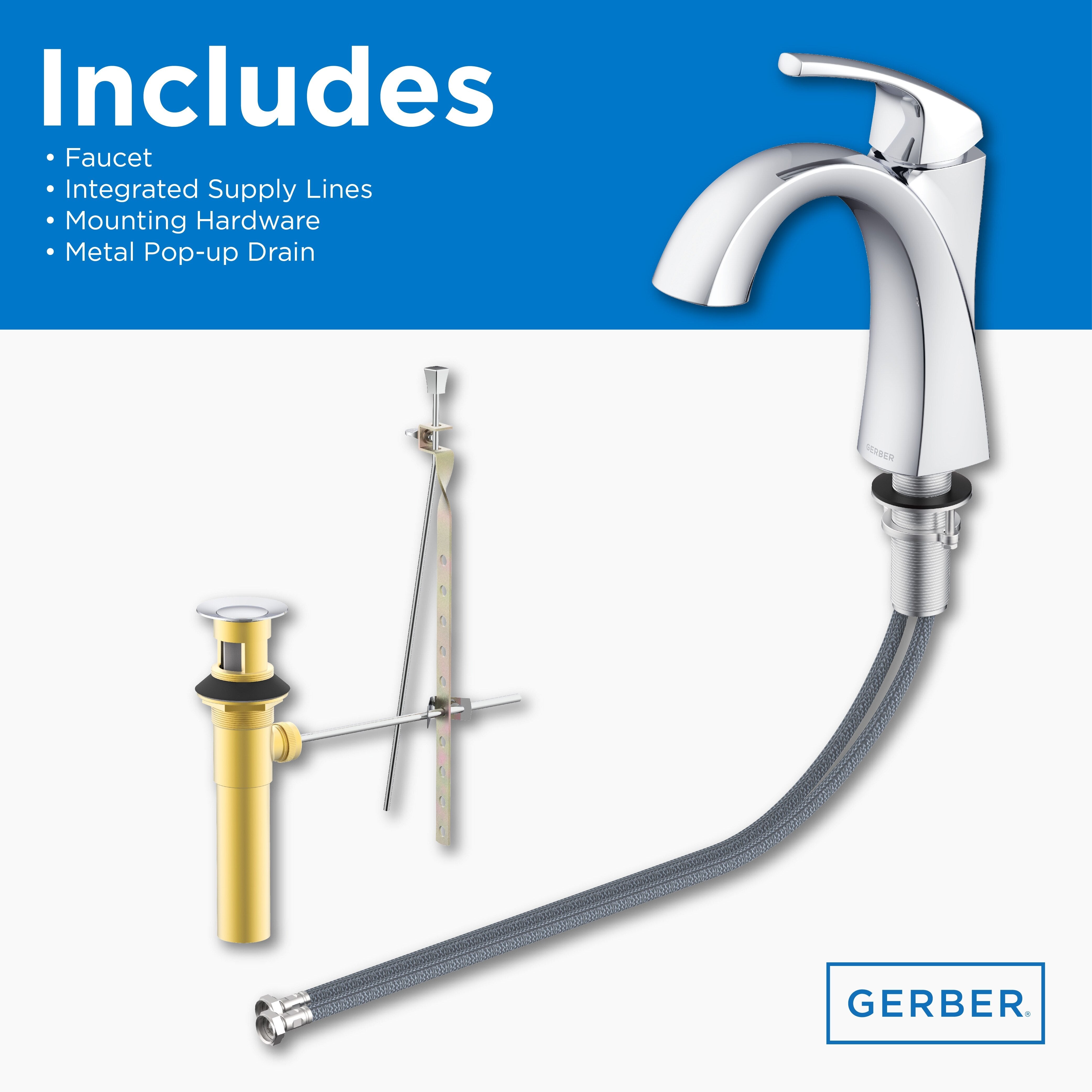 Vaughn® Single Handle Bathroom Faucet  with Metal Pop-Up Drain