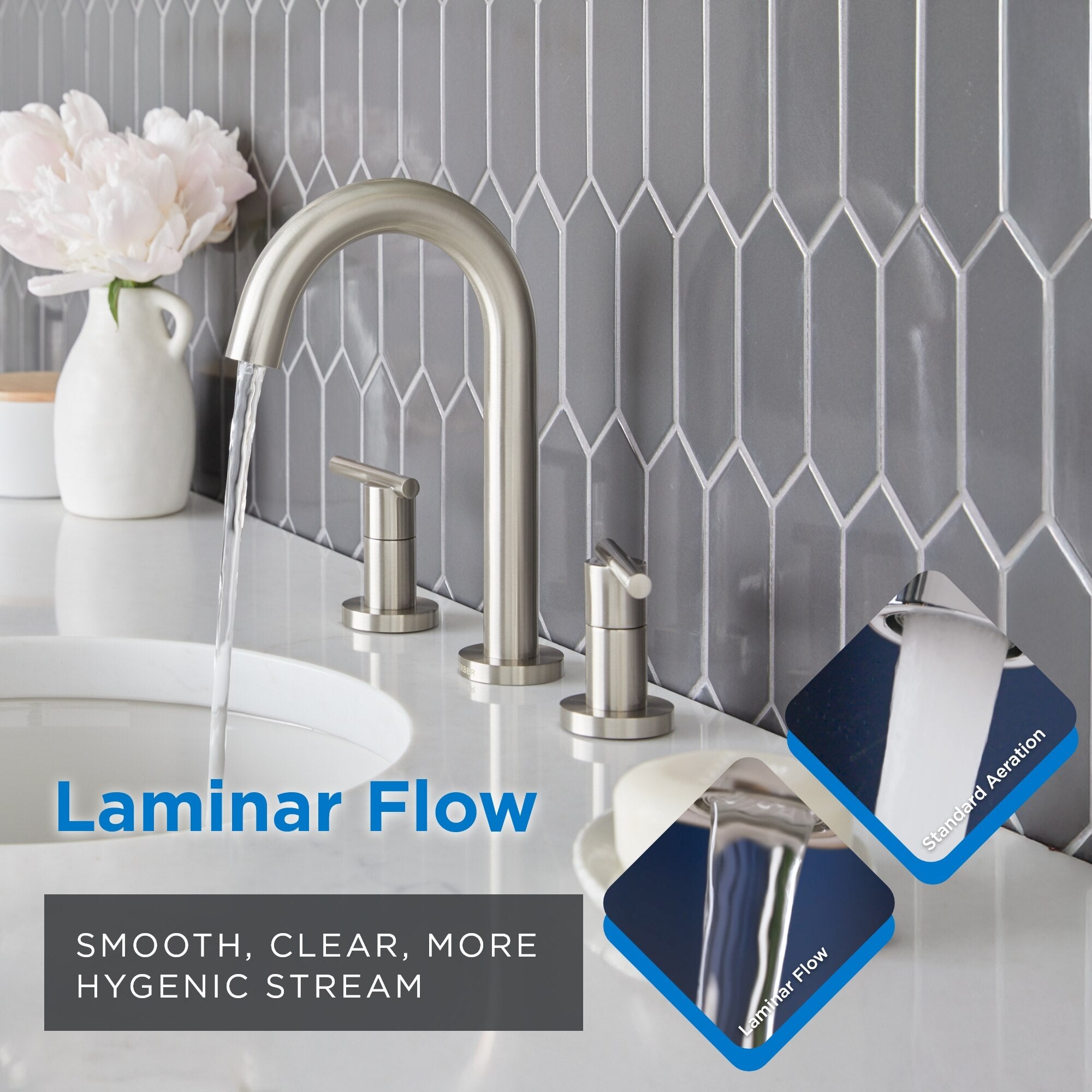 Parma® Two Handle Widespread Bathroom Faucet with Metal Touch-Down Drain
