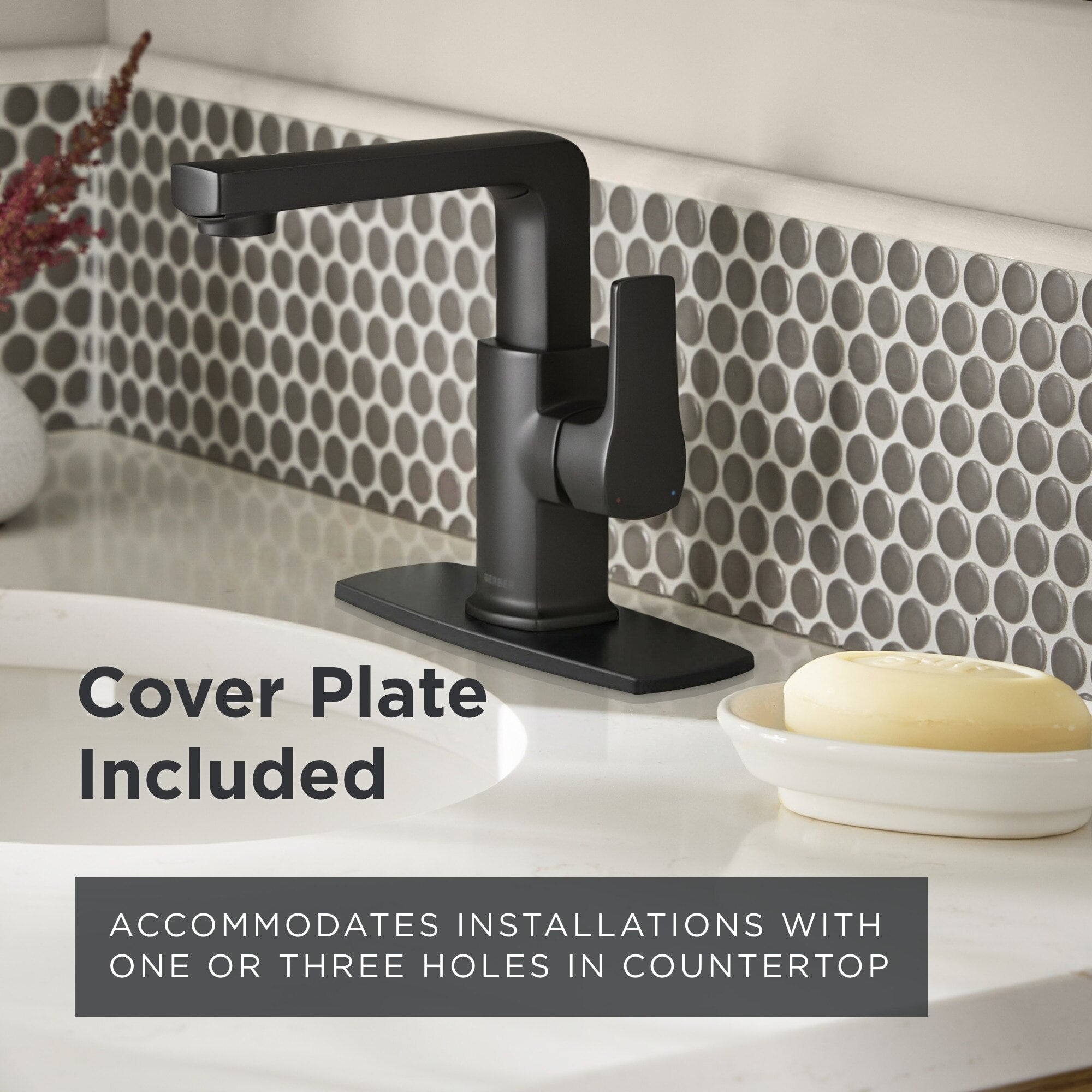 Gerber Tribune® Single Handle Side Control Bathroom Faucet with Metal Touch-Down Drain