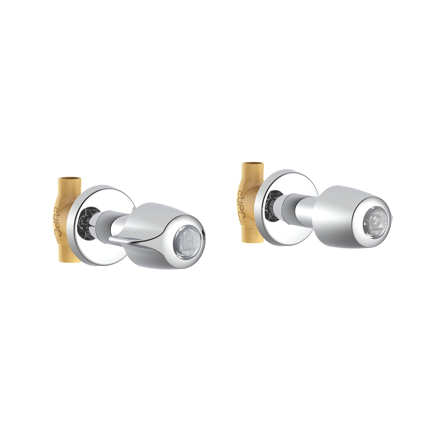 Gerber Classics™ Straight Pattern Trim & Compression Valves with 1/2" Sweat Connections, Metal Handles, Hot & Cold Stems