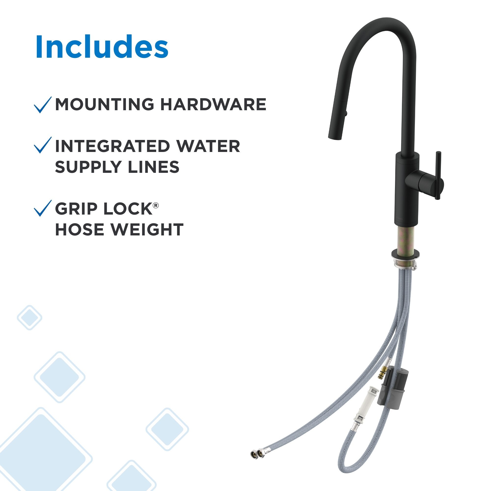 Parma® Cafe Single Handle Pull-Down Kitchen Faucet, 1.75 gpm,