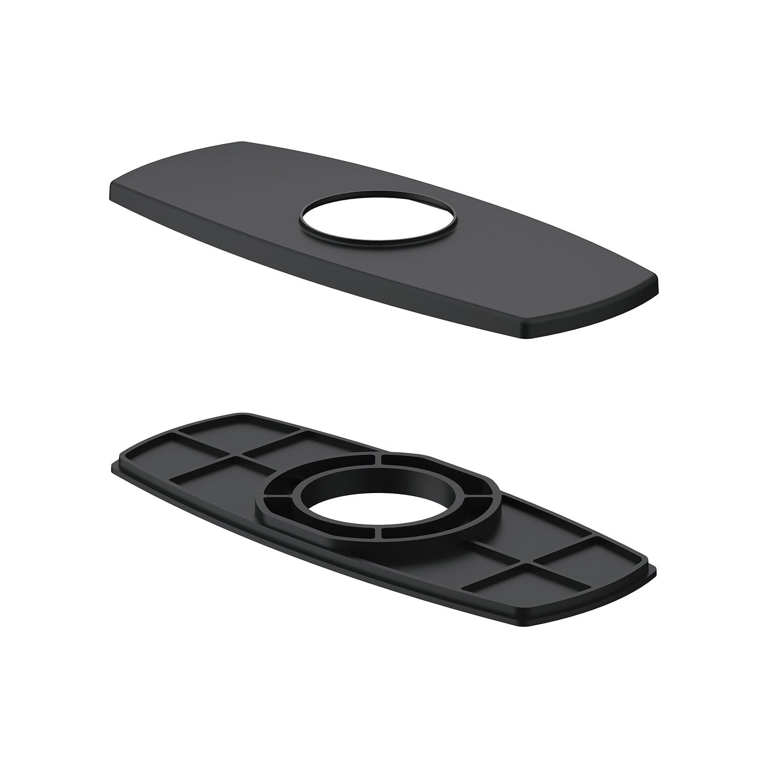 Soft Square Cover Plate Assembly for Single Hole Mount Bathroom Sink Faucet