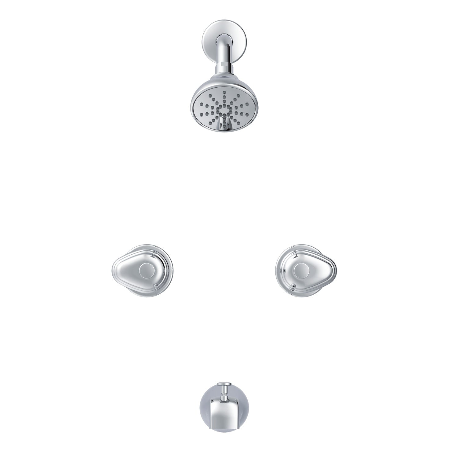 Gerber Hardwater™ Two Handle Threaded Escutcheon Tub & Shower Fitting with Slip Diverter Spout