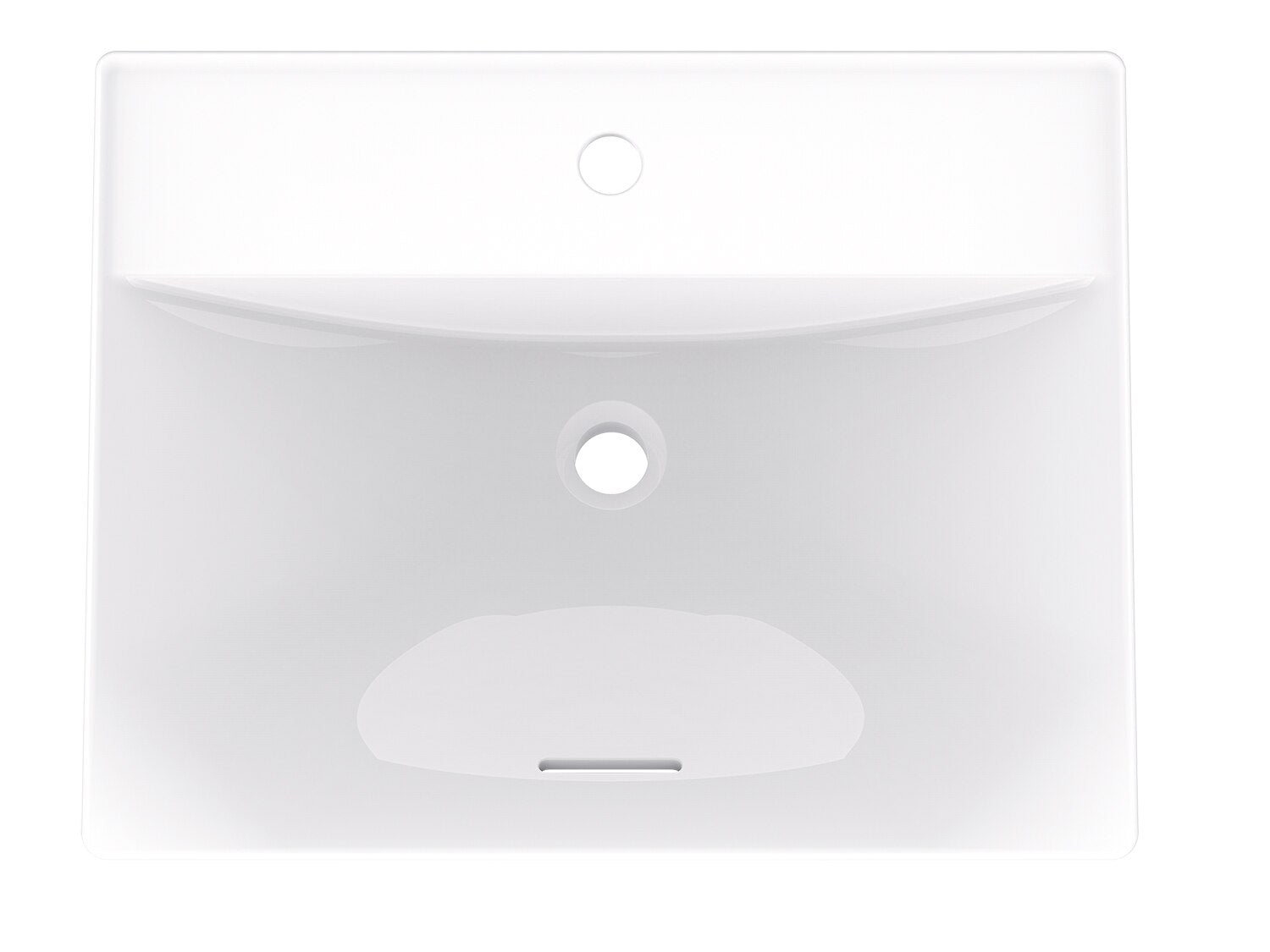 SkyDeck™ Semi Vessel Deck Bathroom Sink in White