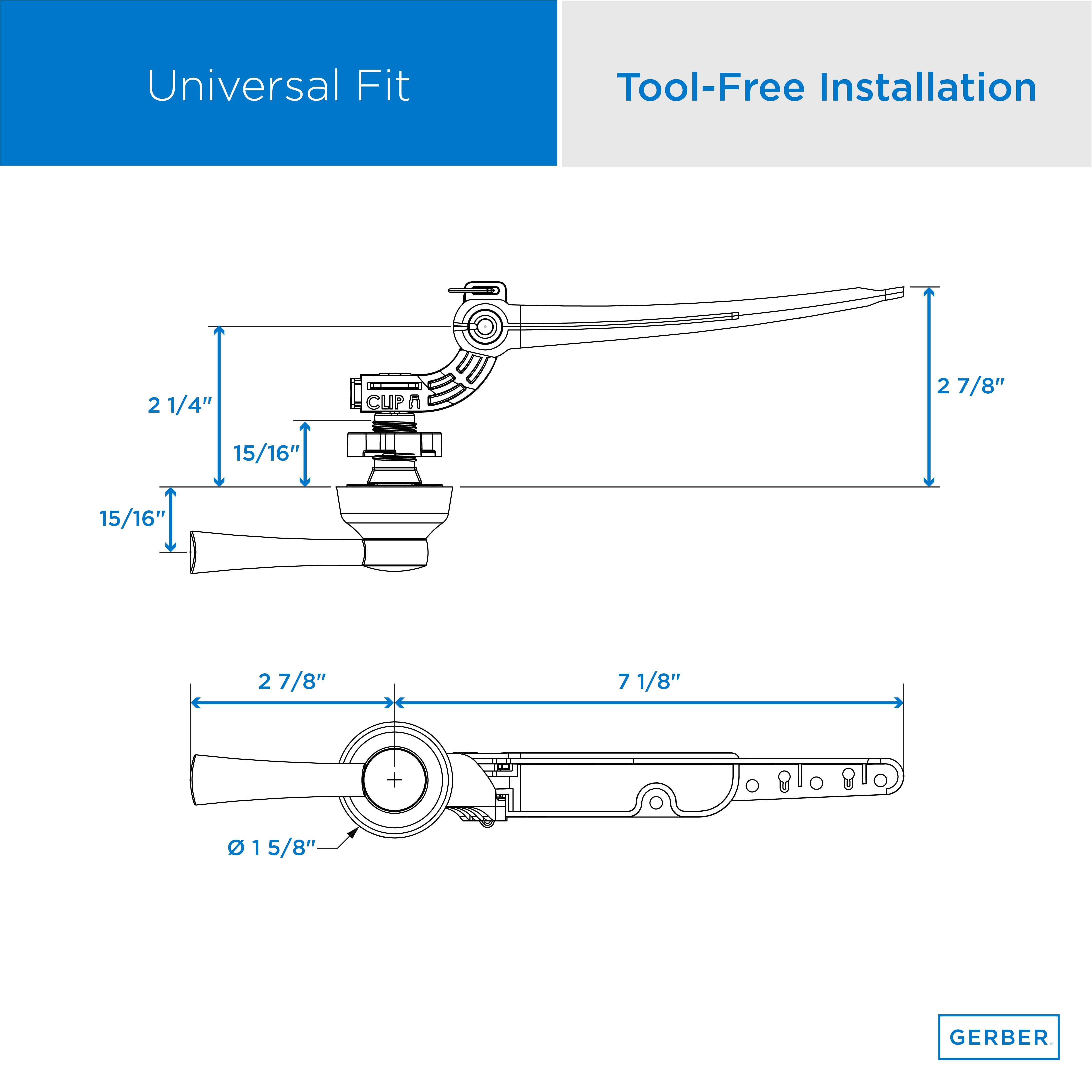 Gerber Universal Toilet Tank Lever – GA70036054 | Multiple Finishes